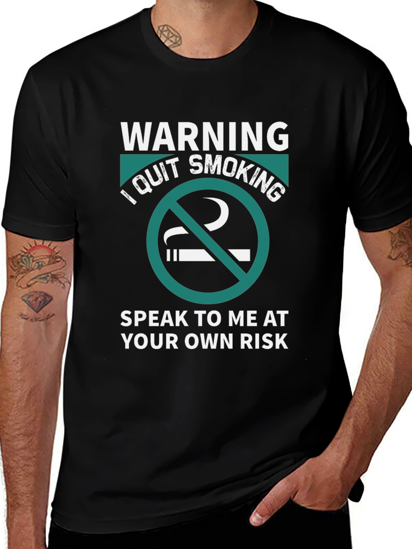 Variant 25 of Warning I Quit Smoking T-Shirt