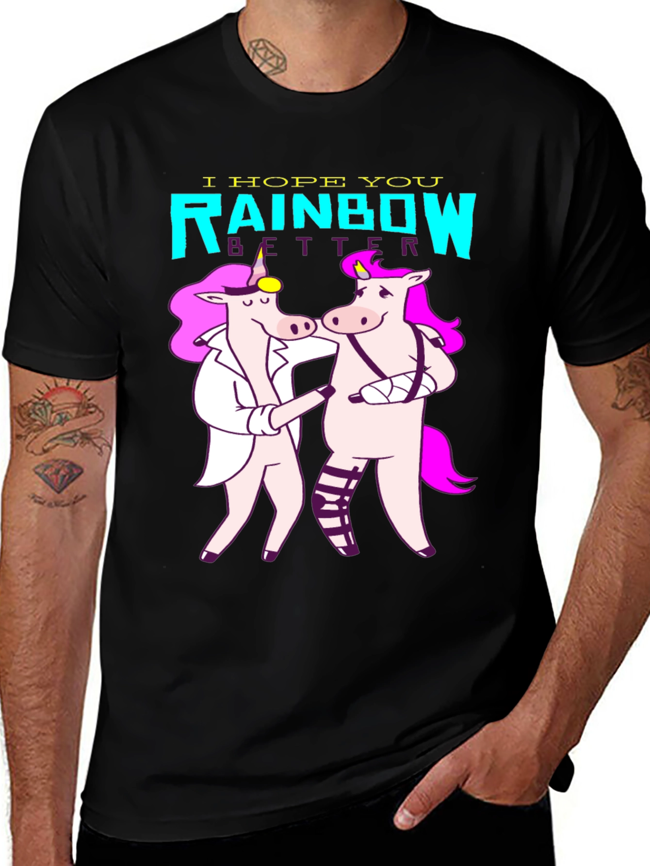Variant 27 of Unicorn Rainbow Get Well T-Shirt