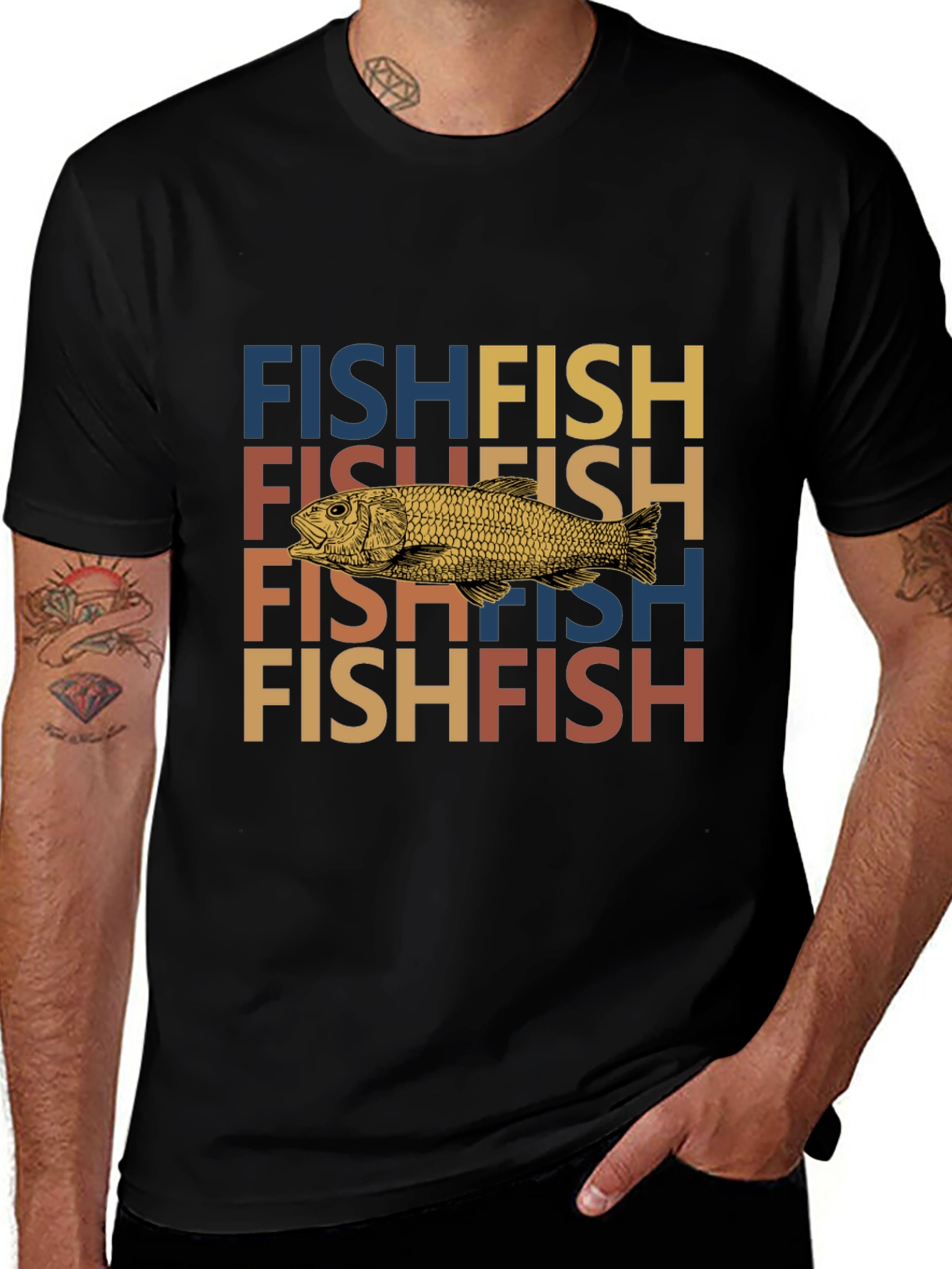 Variant 13 of Retro Fish Lover T-Shirt - Unique Graphic Tee