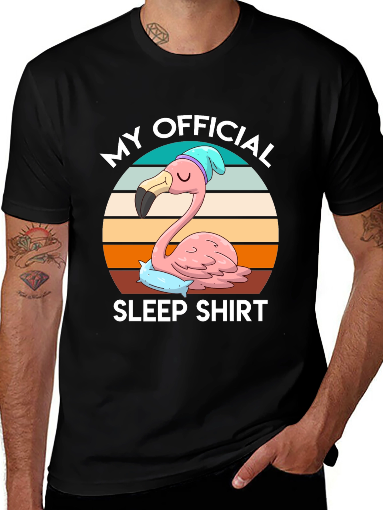 Variant 2 of Funny Flamingo Sleep Shirt
