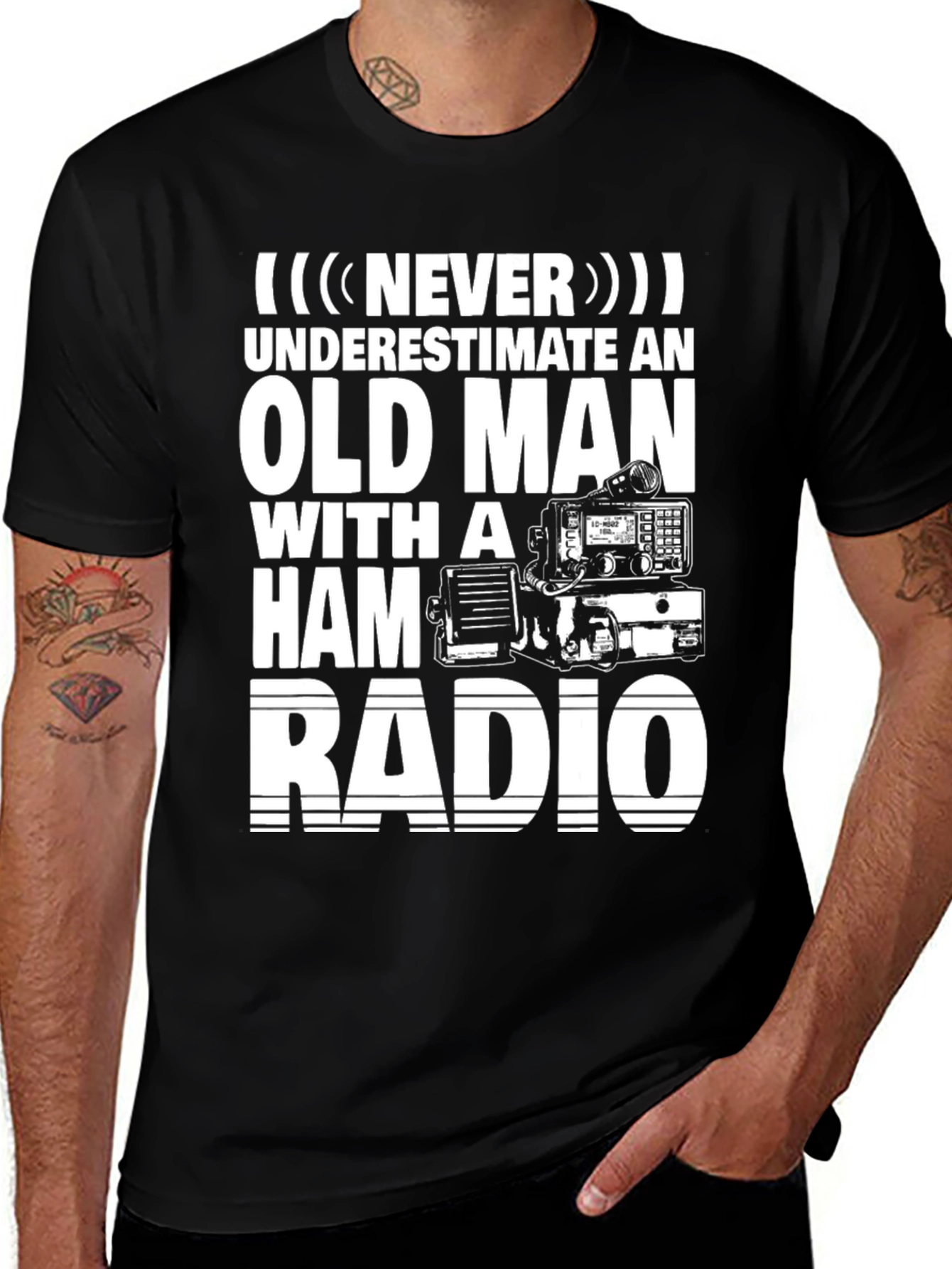 Variant 25 of Ham Radio Old Man T-Shirt