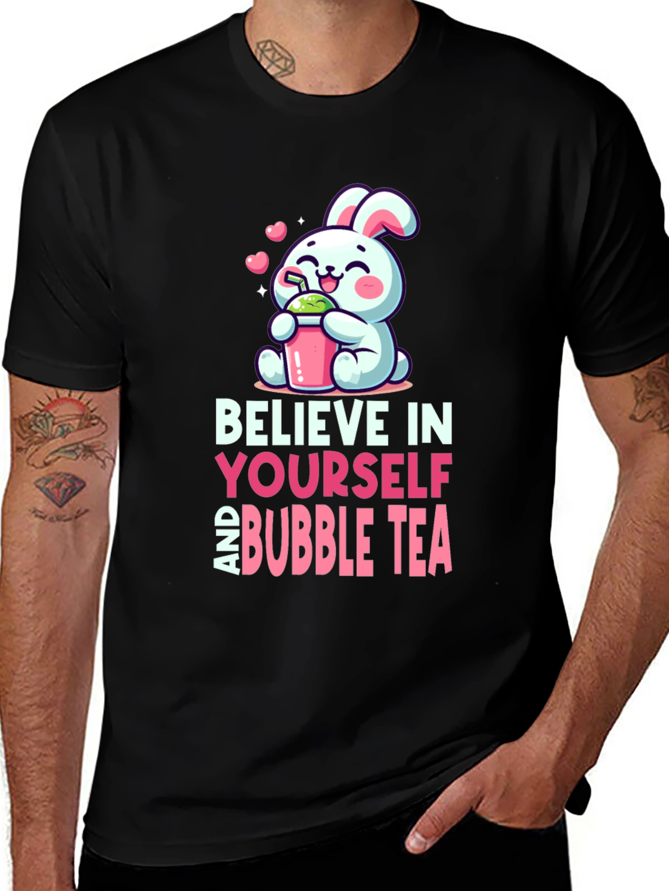 Variant 18 of Believe in Yourself & Bubble Tea Graphic Tee