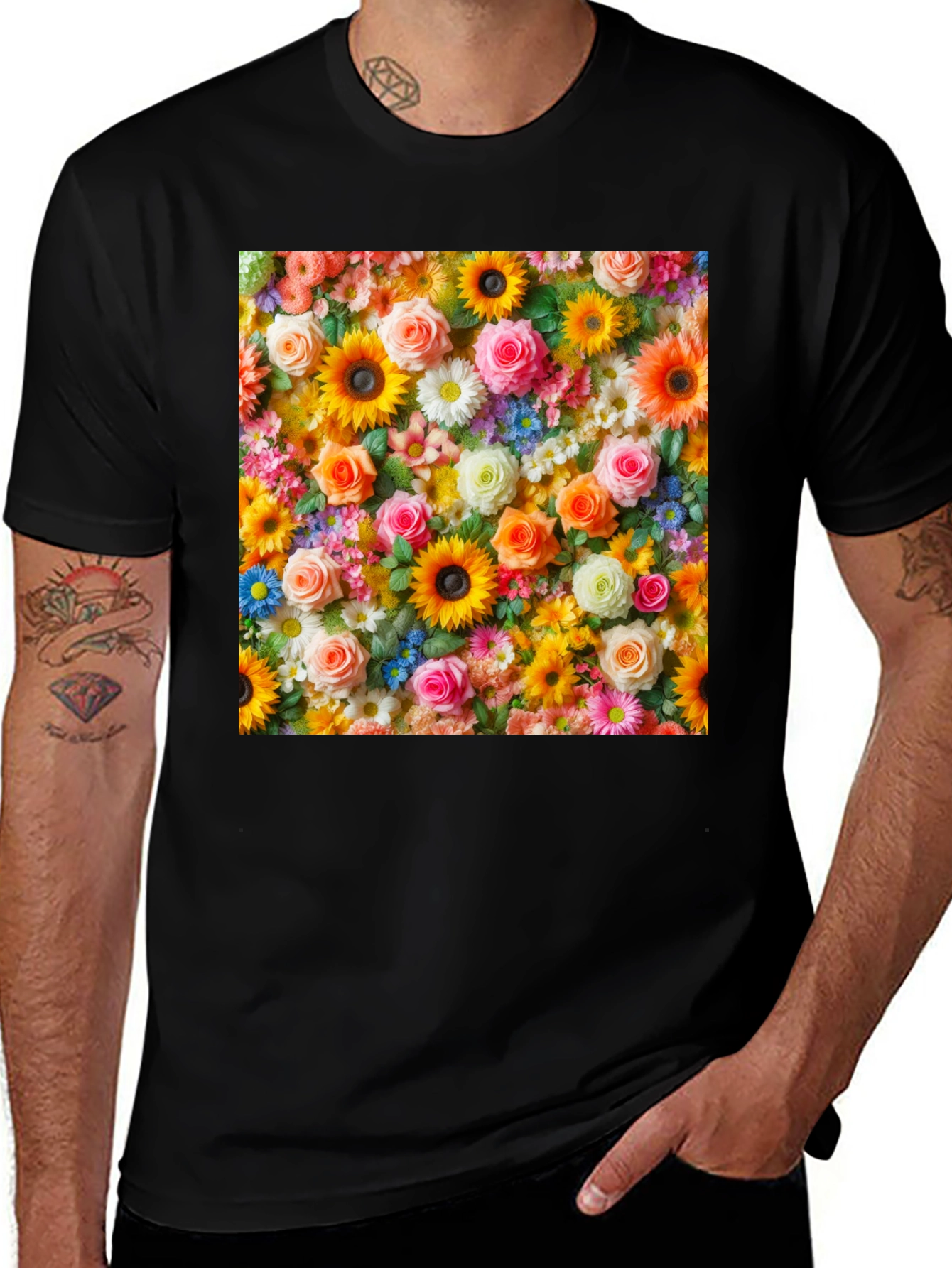 Variant 8 of Floral Patterned T-Shirt