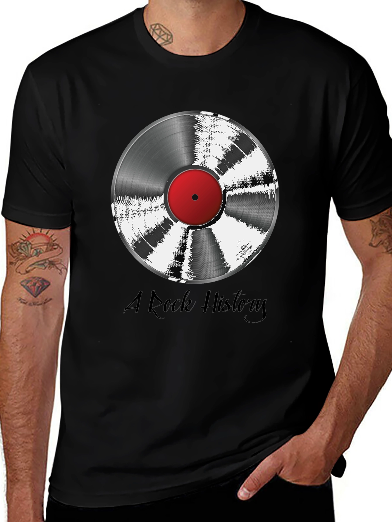 Variant 29 of Rock History Vinyl Record Graphic Tee