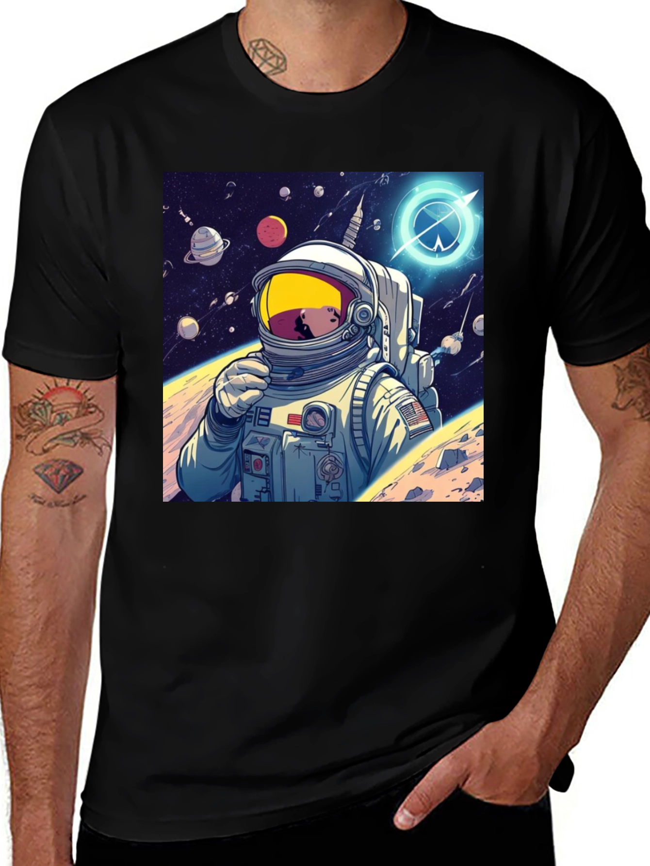 Variant 19 of Astronaut Graphic Tee - Space Explorer T-Shirt