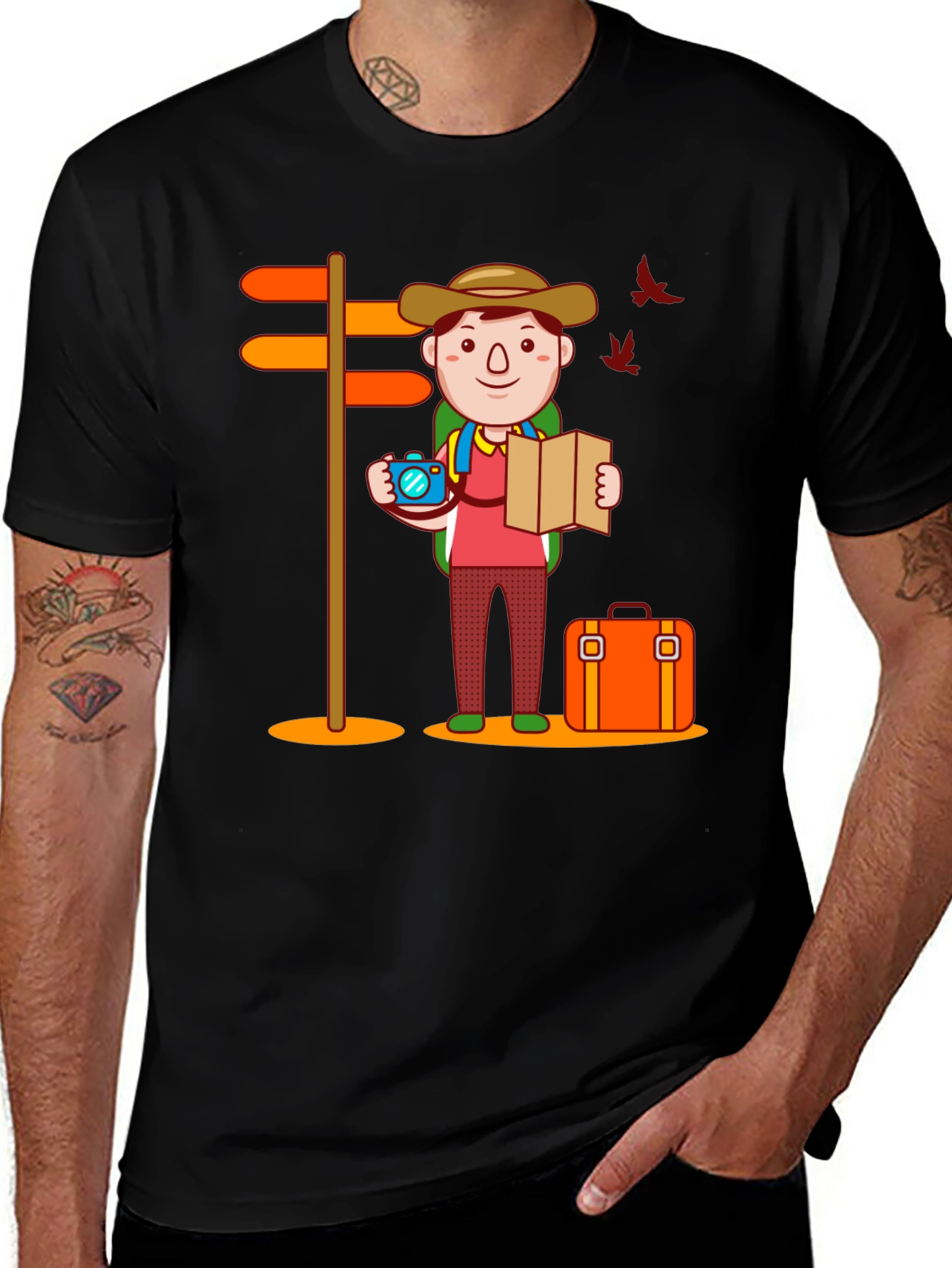 Variant 29 of Cartoon Traveler Graphic T-Shirt