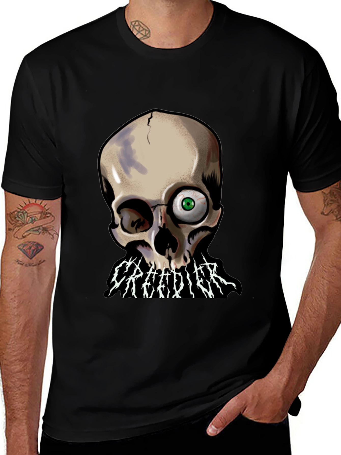 Variant 28 of Creedier Skull Graphic T-Shirt