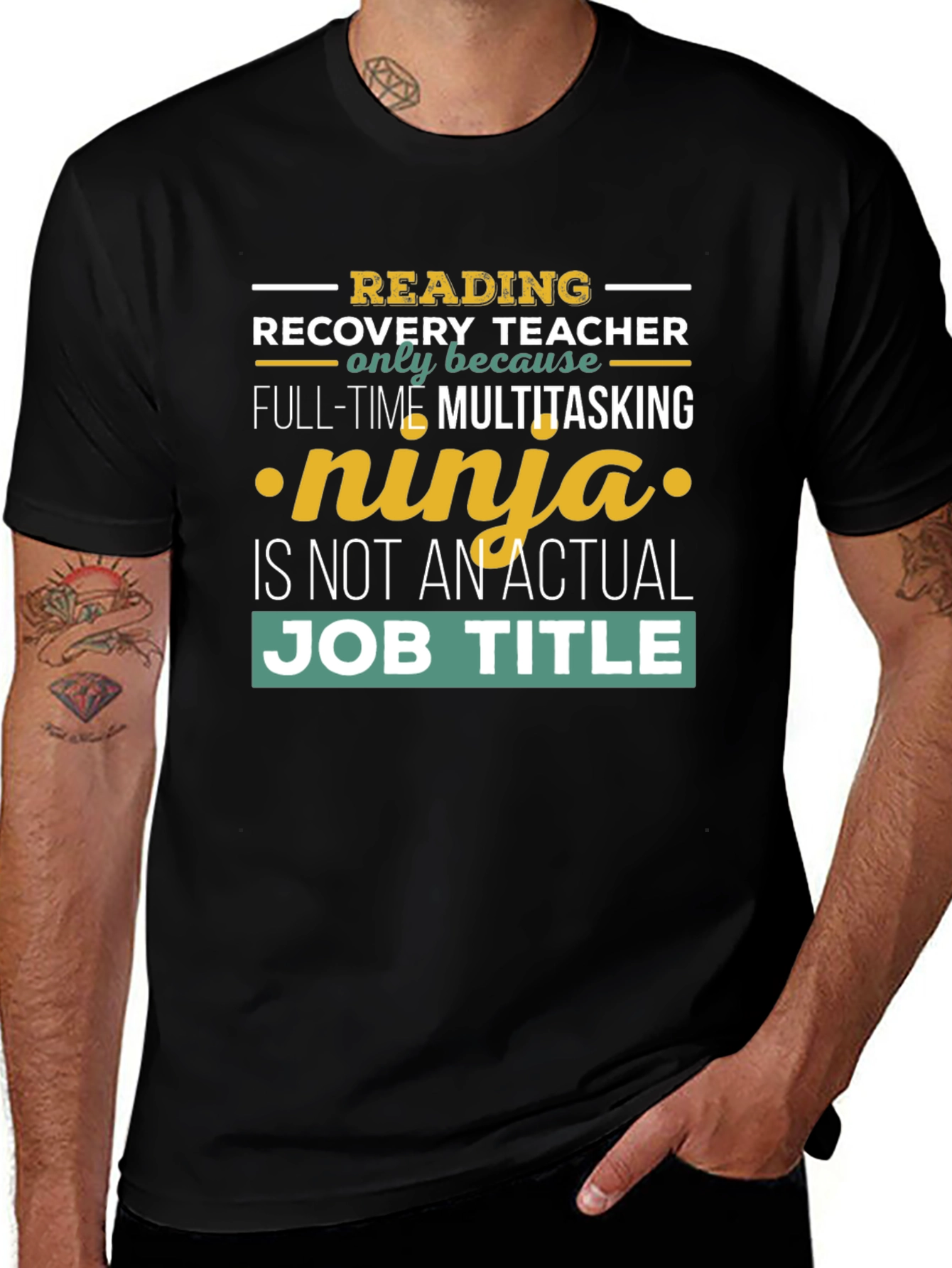 Variant 15 of Reading Teacher Ninja Graphic Tee