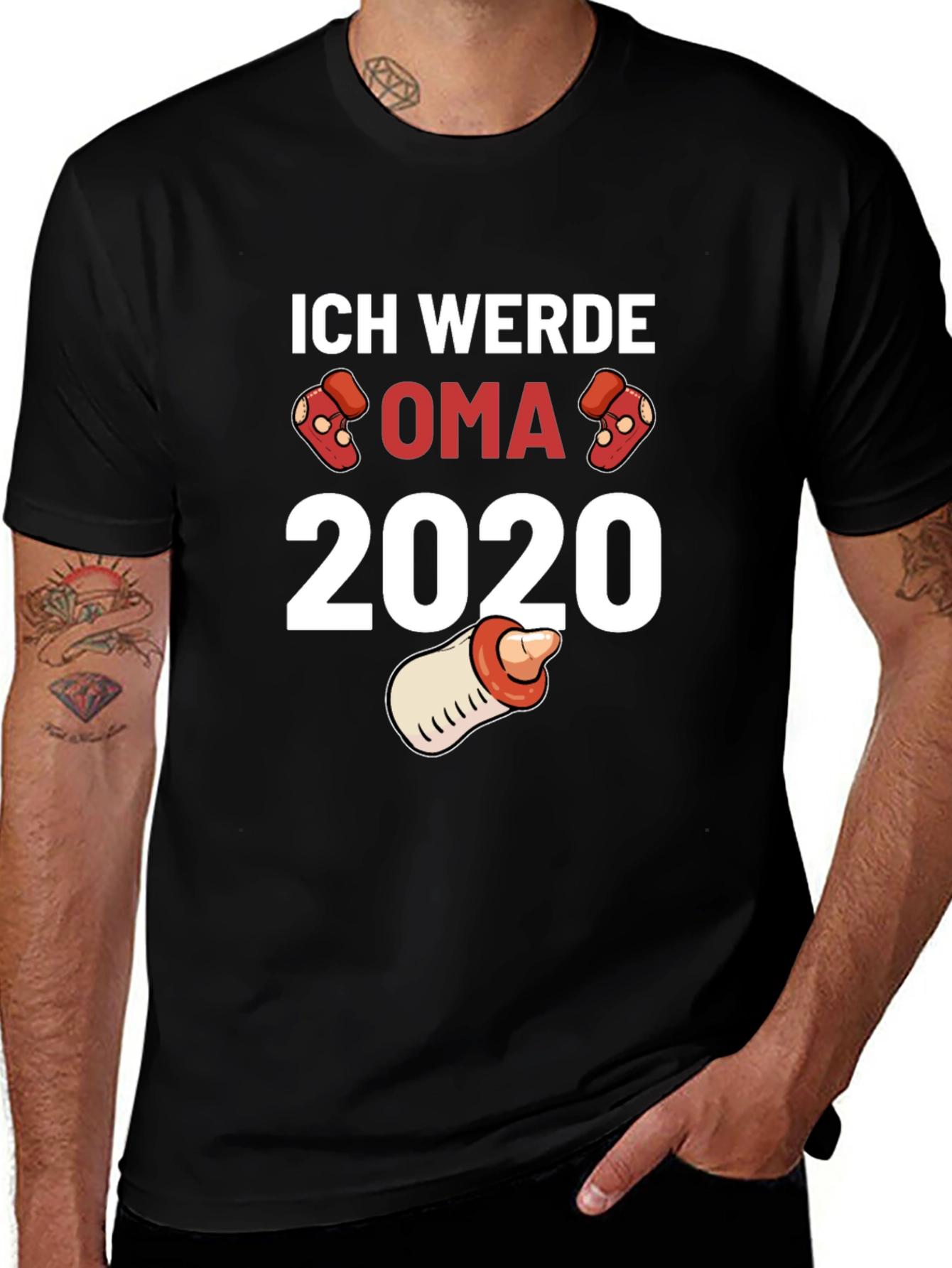 Variant 9 of Ich Werde Oma 2020 T-Shirt - Expecting Grandparent Tee