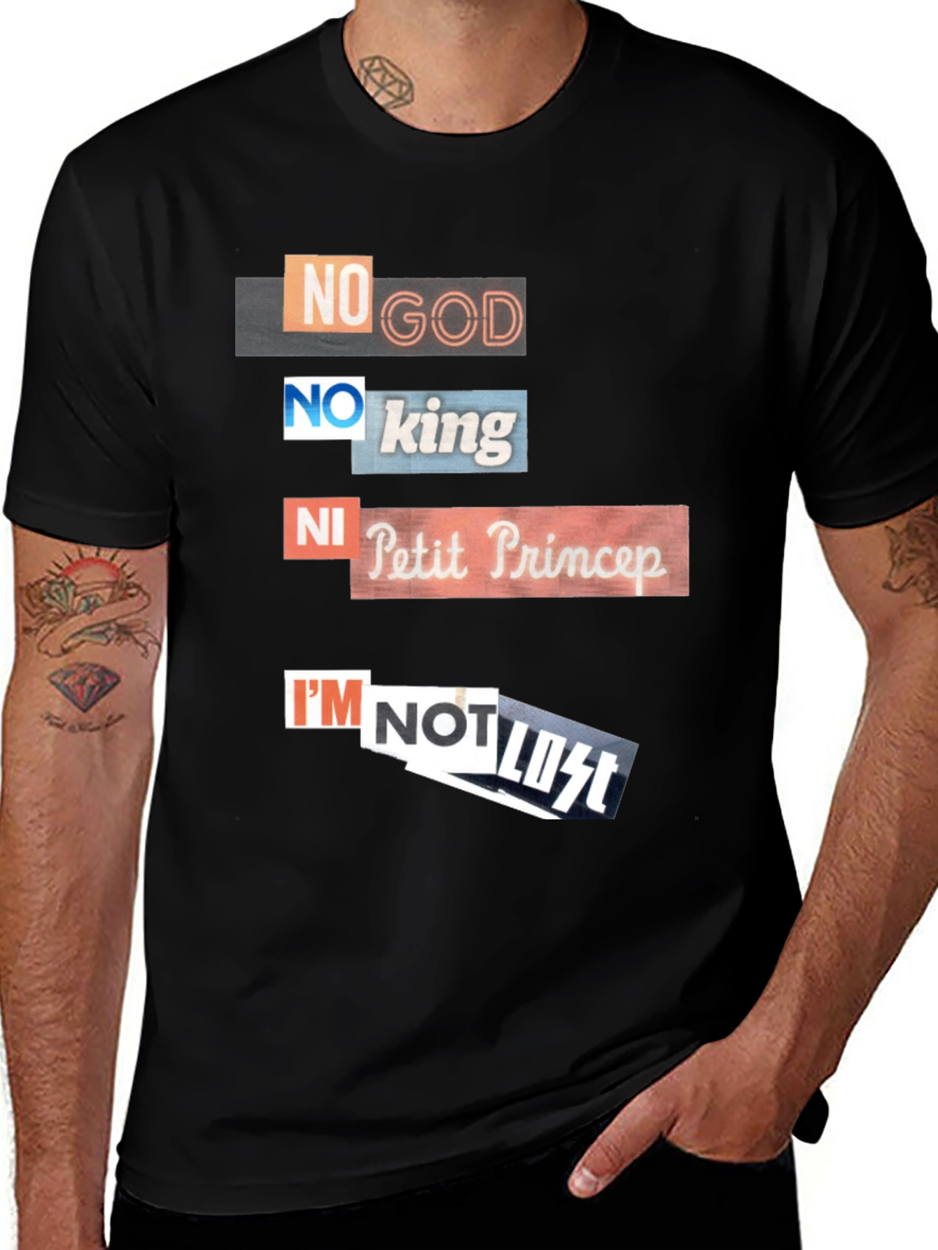 Variant 18 of Edgy Slogan T-Shirt - "No God No King" & More!