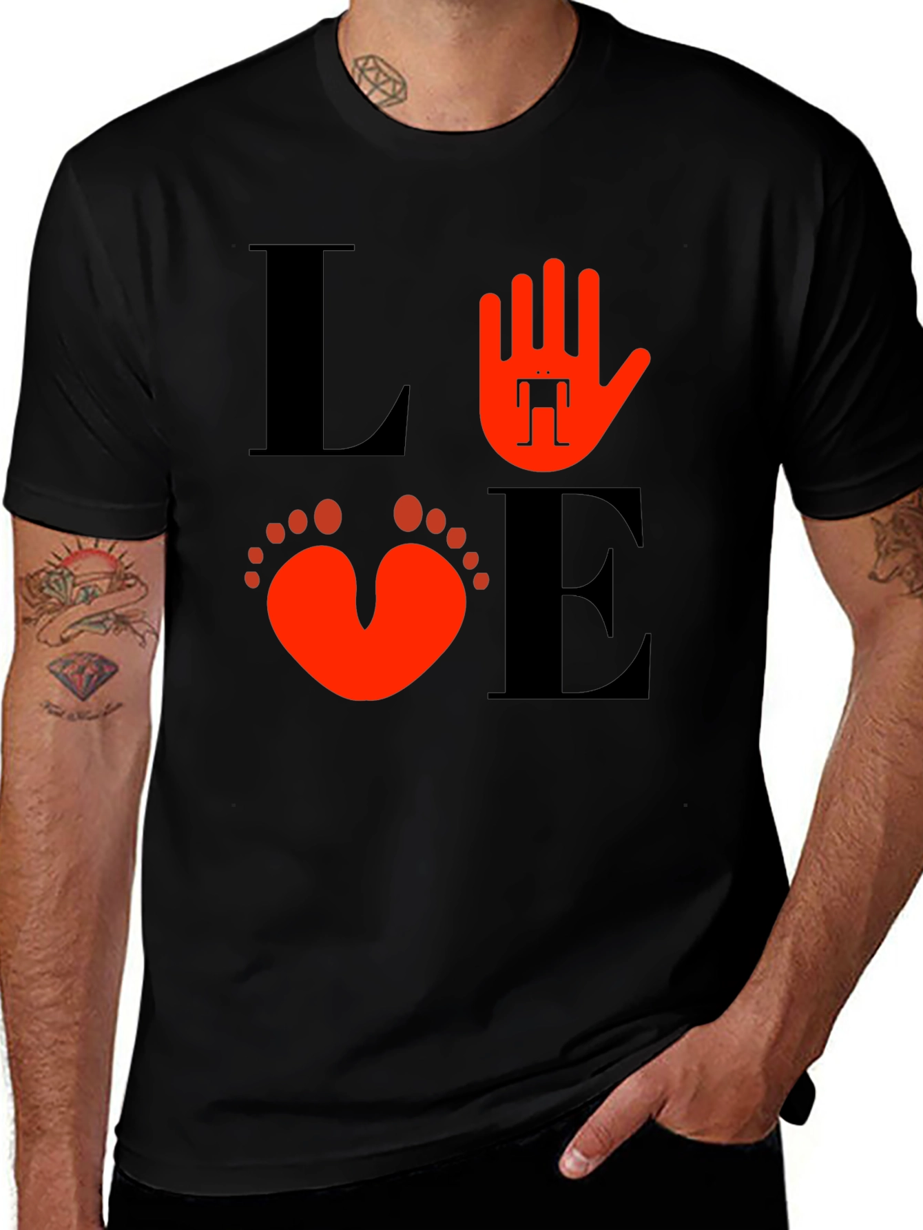 Variant 15 of LOVE Graphic Tee - Unique Design, Black