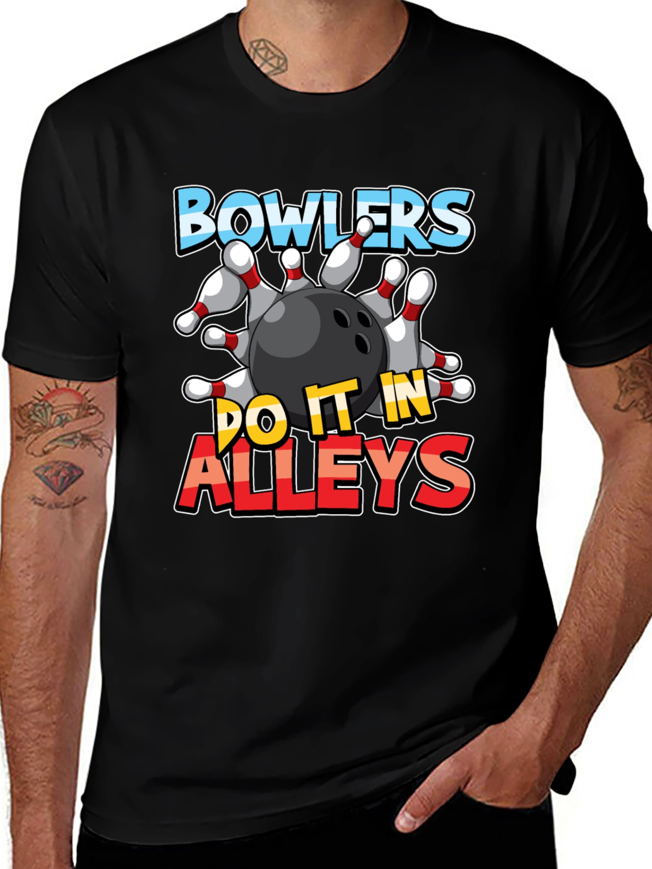 Variant 16 of Bowlers Do It In Alleys Graphic Tee