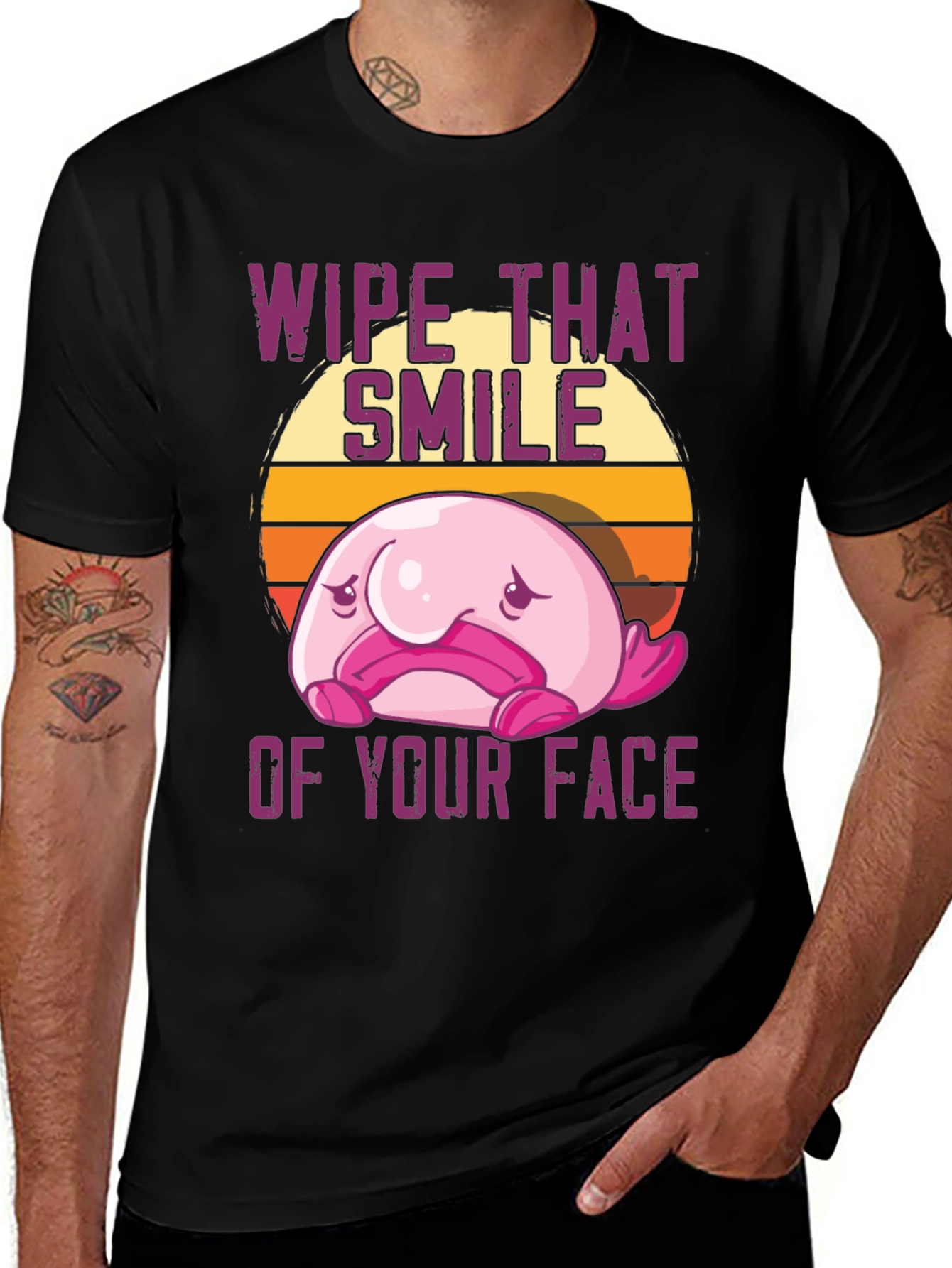 Variant 10 of Wipe That Smile Off Your Face Blobfish T-Shirt