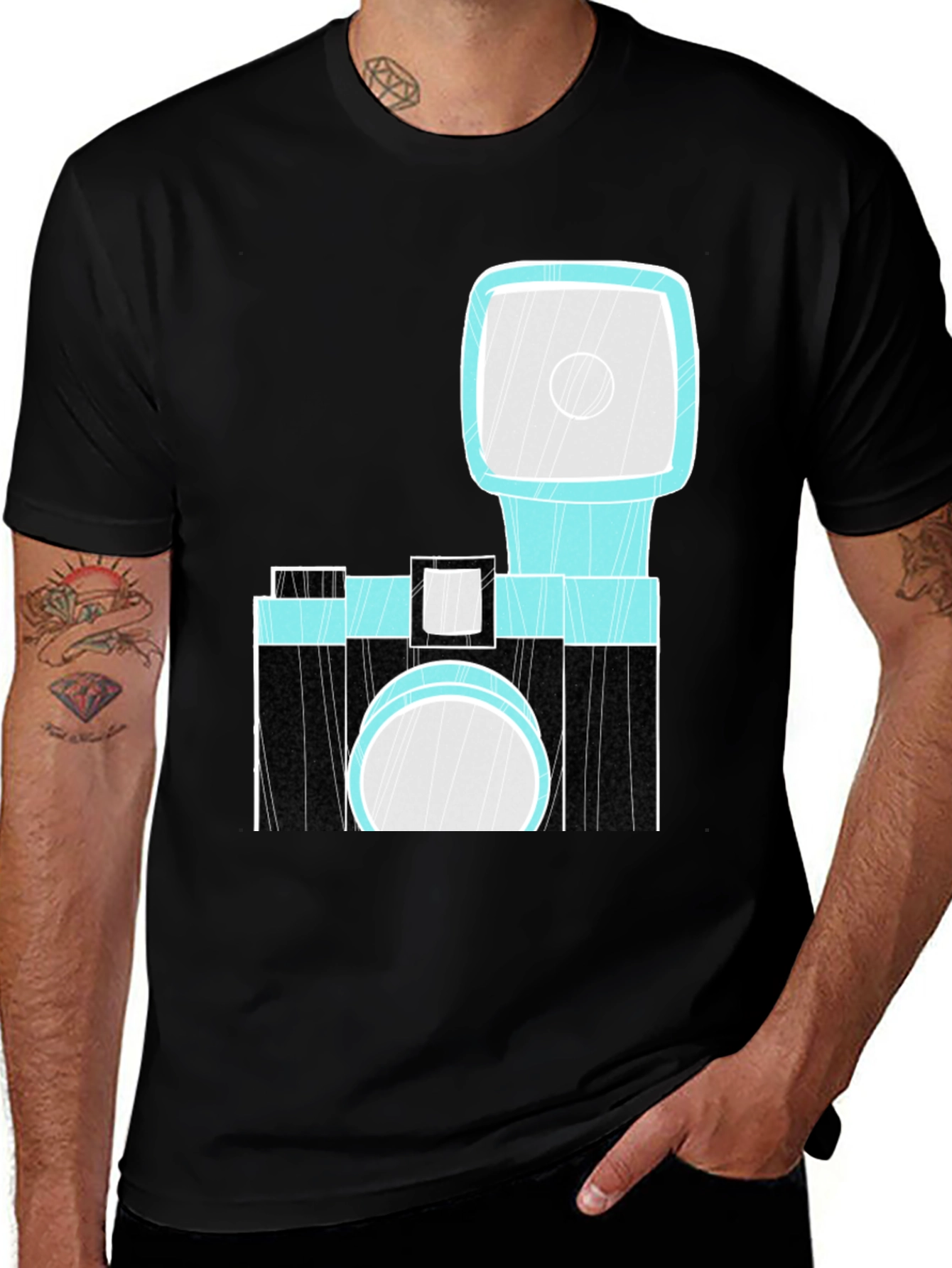 Variant 26 of Retro Camera Graphic Tee - Photographer's Delight!