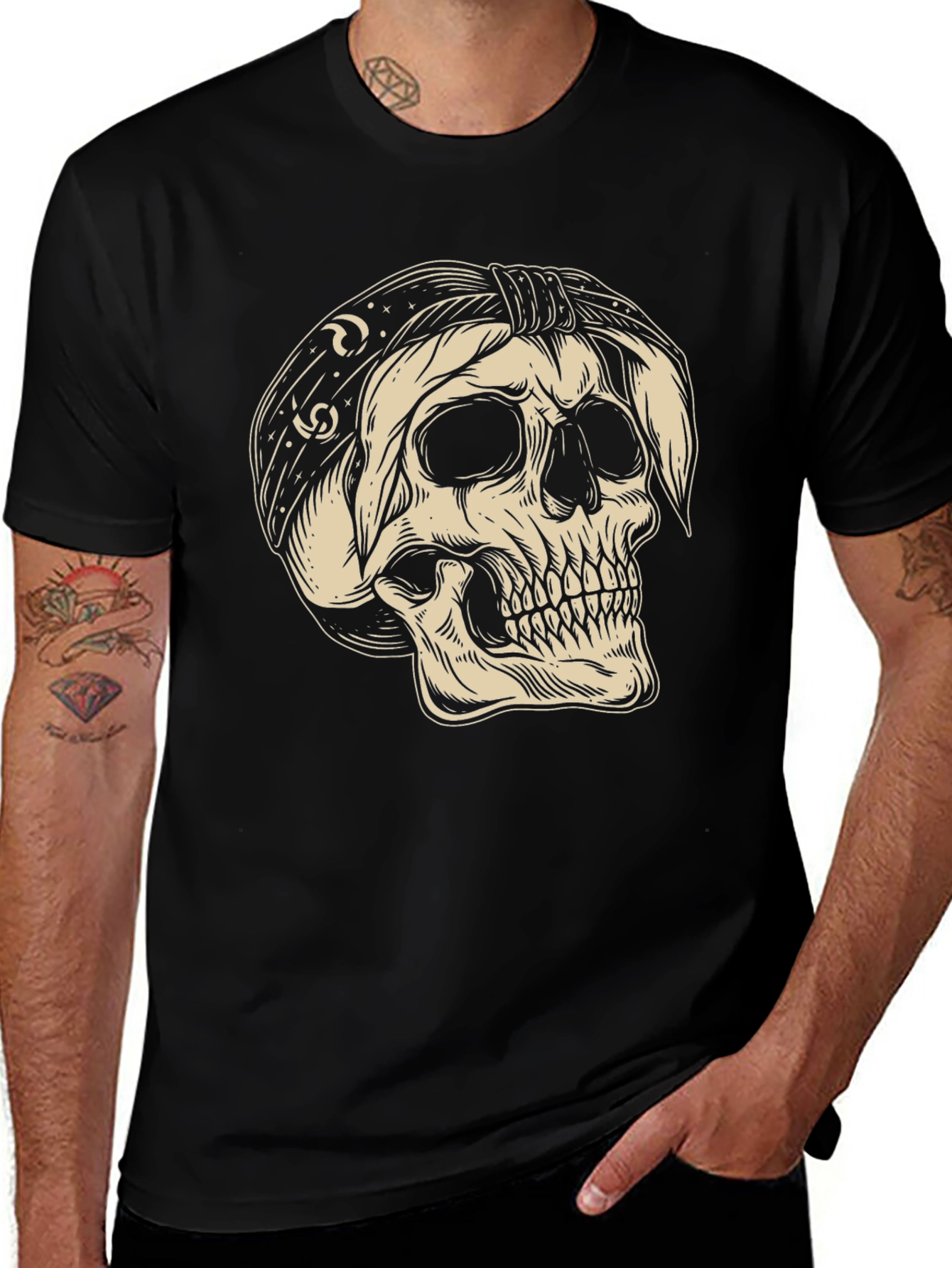 Variant 18 of Skull Bandana Graphic T-Shirt