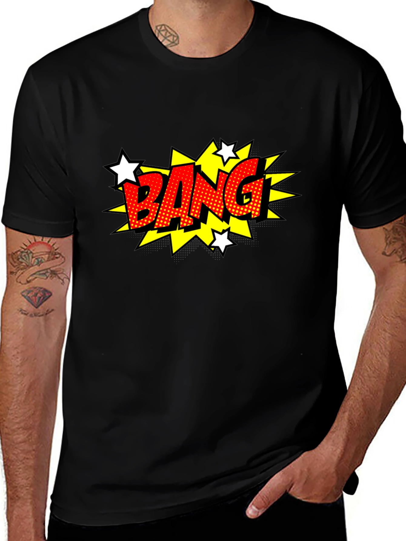 Bang! Graphic Print Black T-Shirt