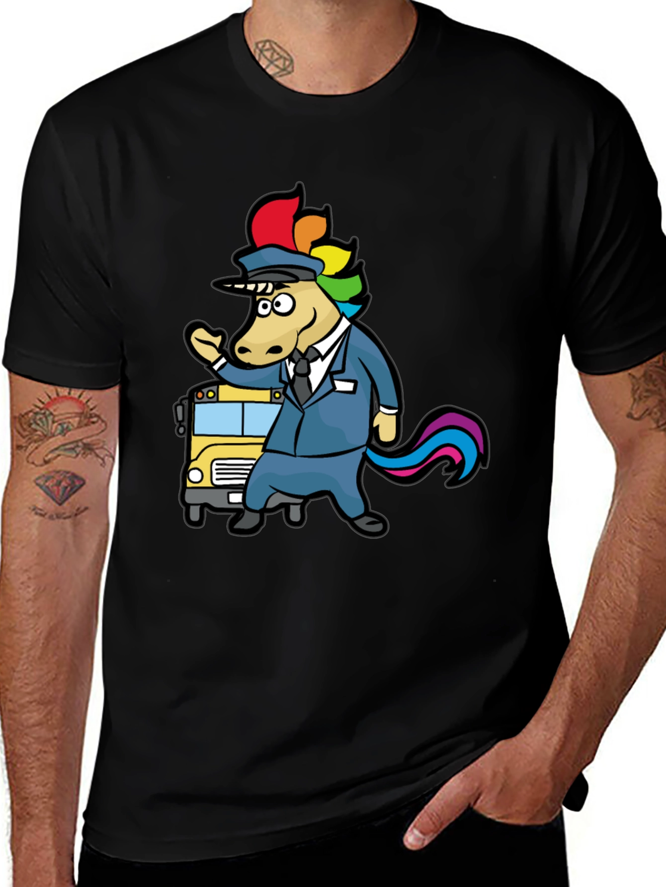Variant 24 of Unicorn School Bus Driver T-Shirt