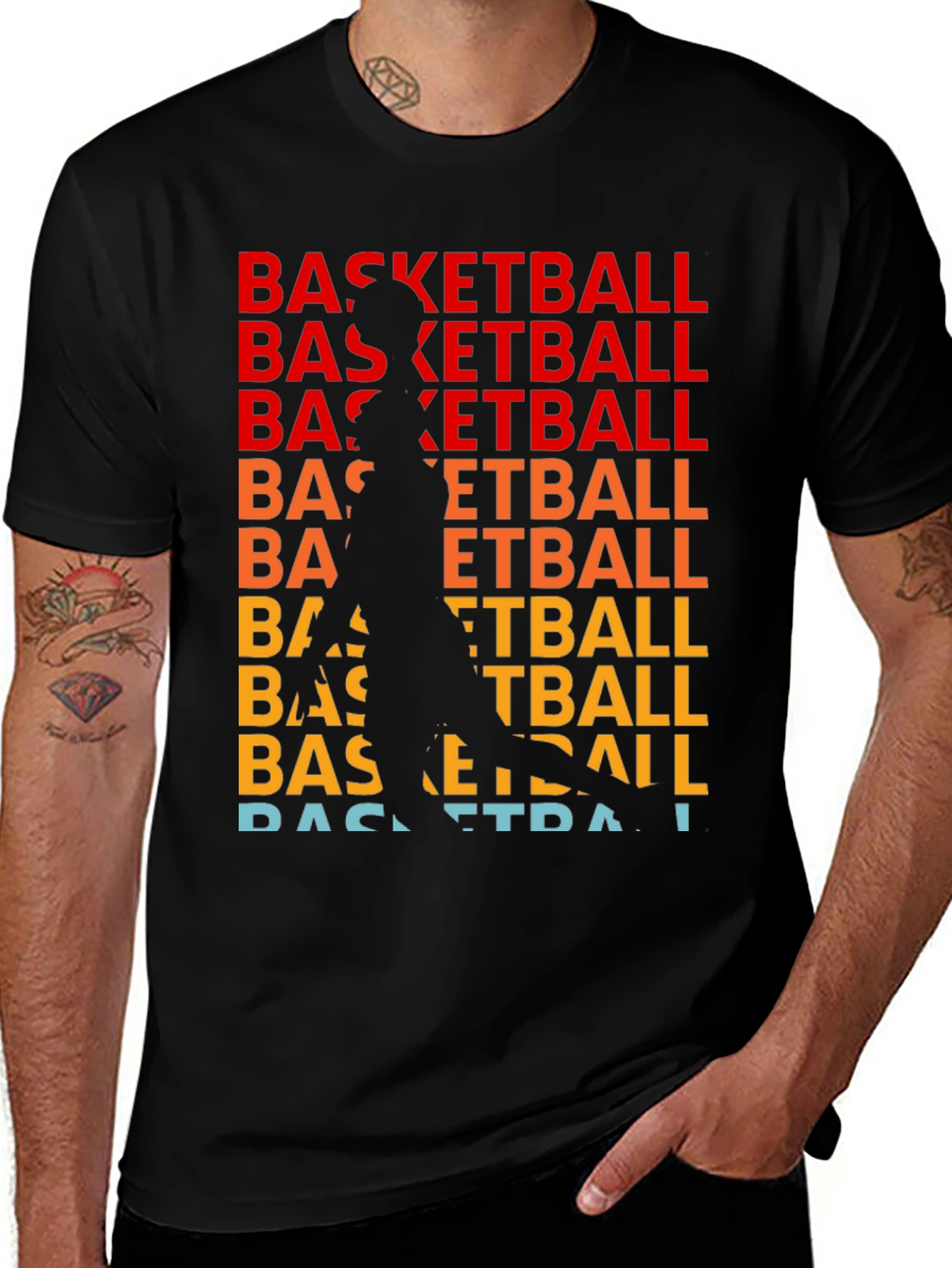 Variant 6 of Retro Basketball Graphic Tee