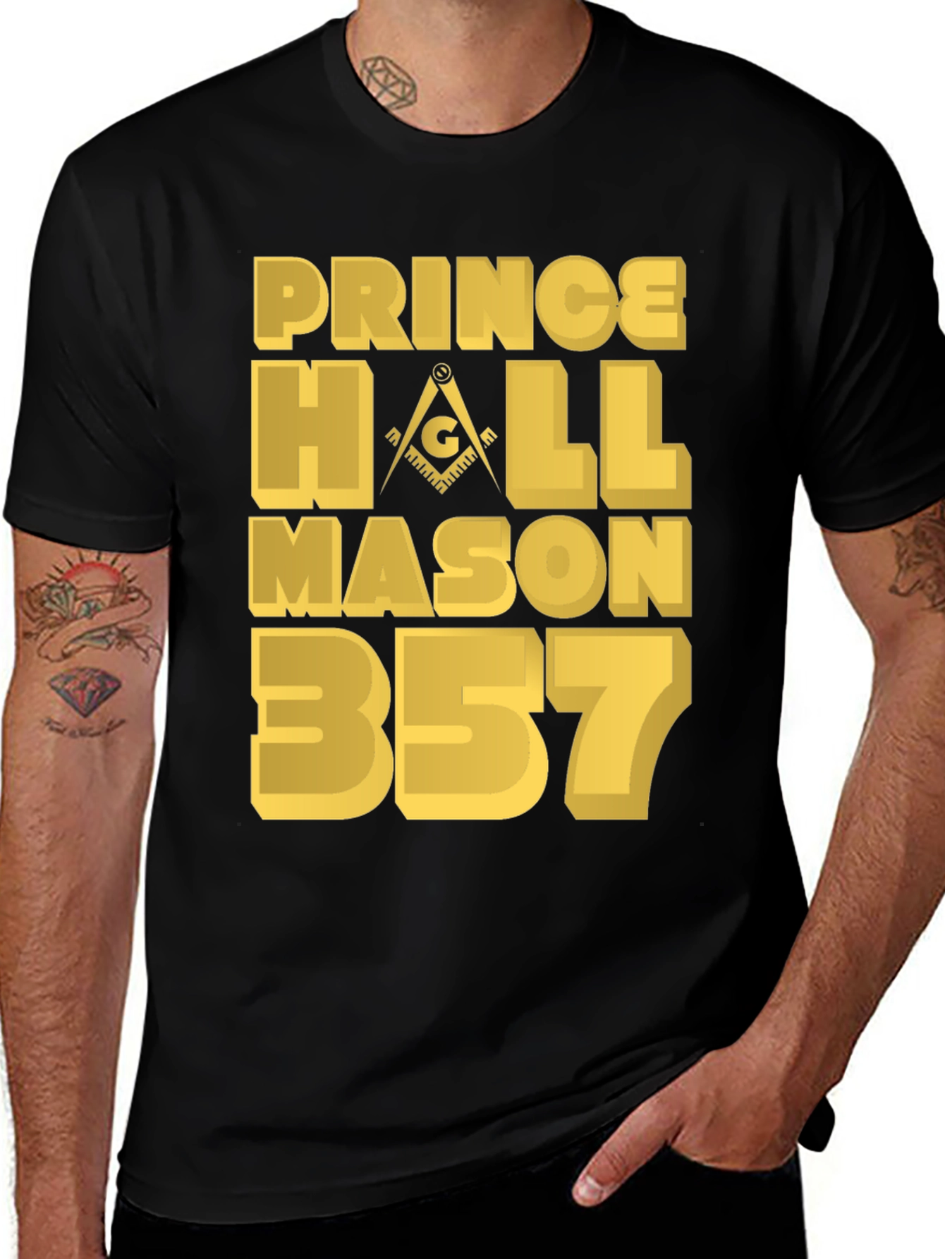 Prince Hall Mason 357 T-Shirt - Black
