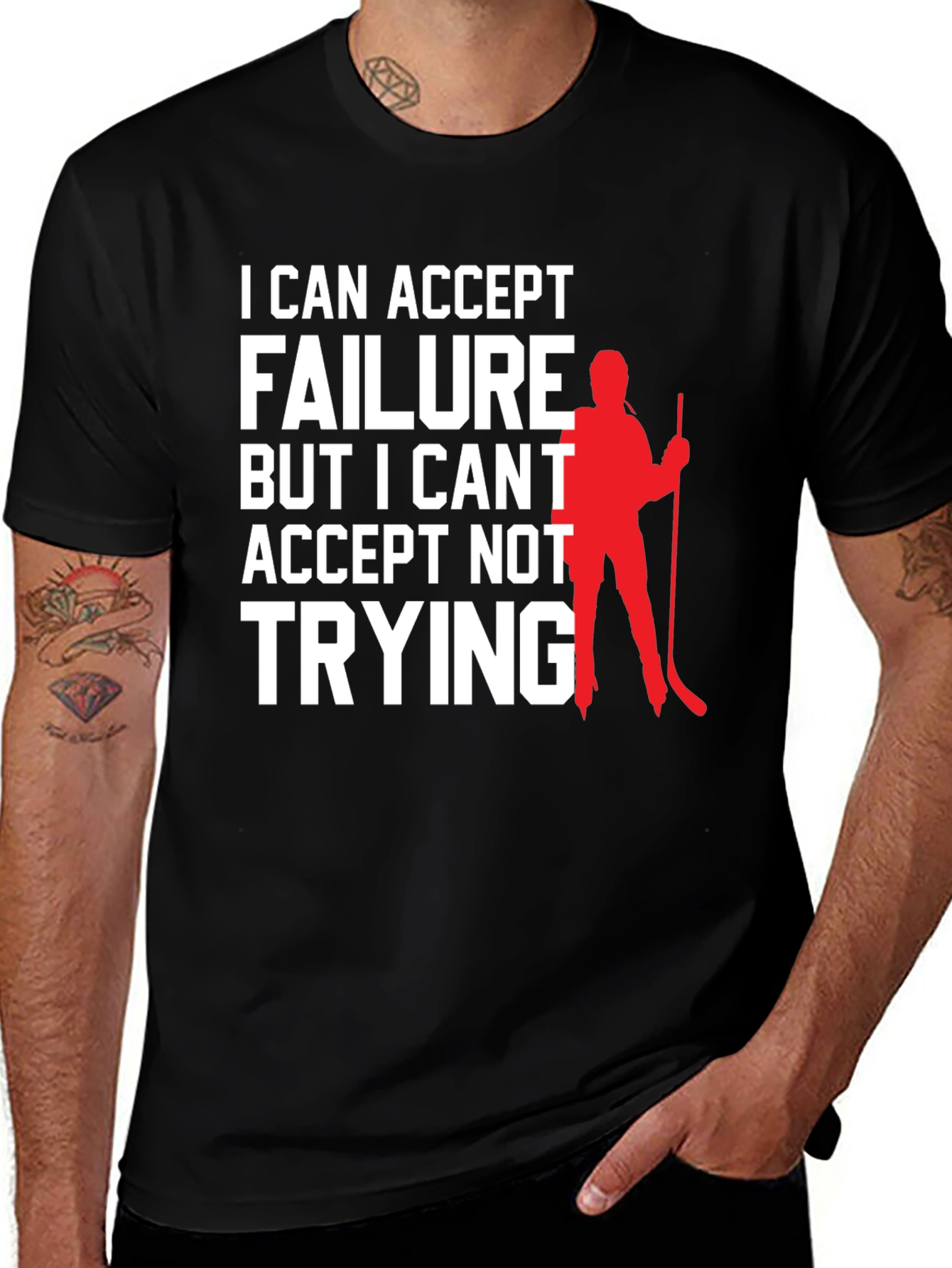 Variant 13 of I Can Accept Failure Hockey T-Shirt