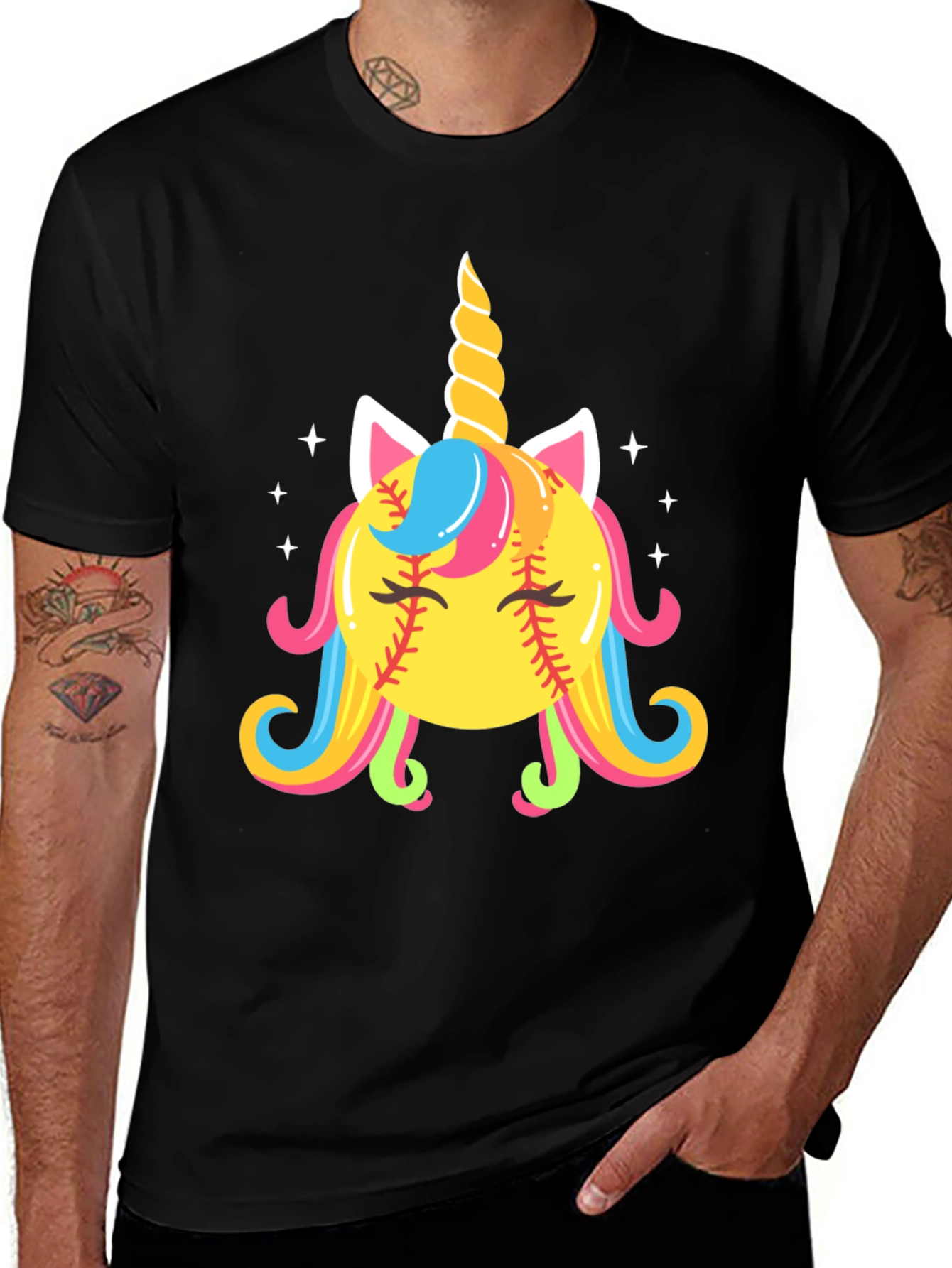 Variant 25 of Unicorn Softball Graphic Tee