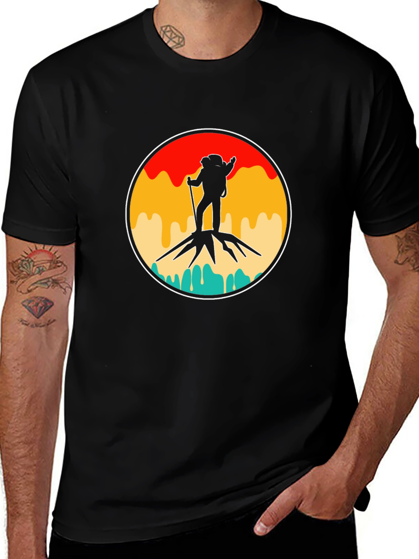 Variant 14 of Retro Hiker T-Shirt - Mountain Adventure Tee