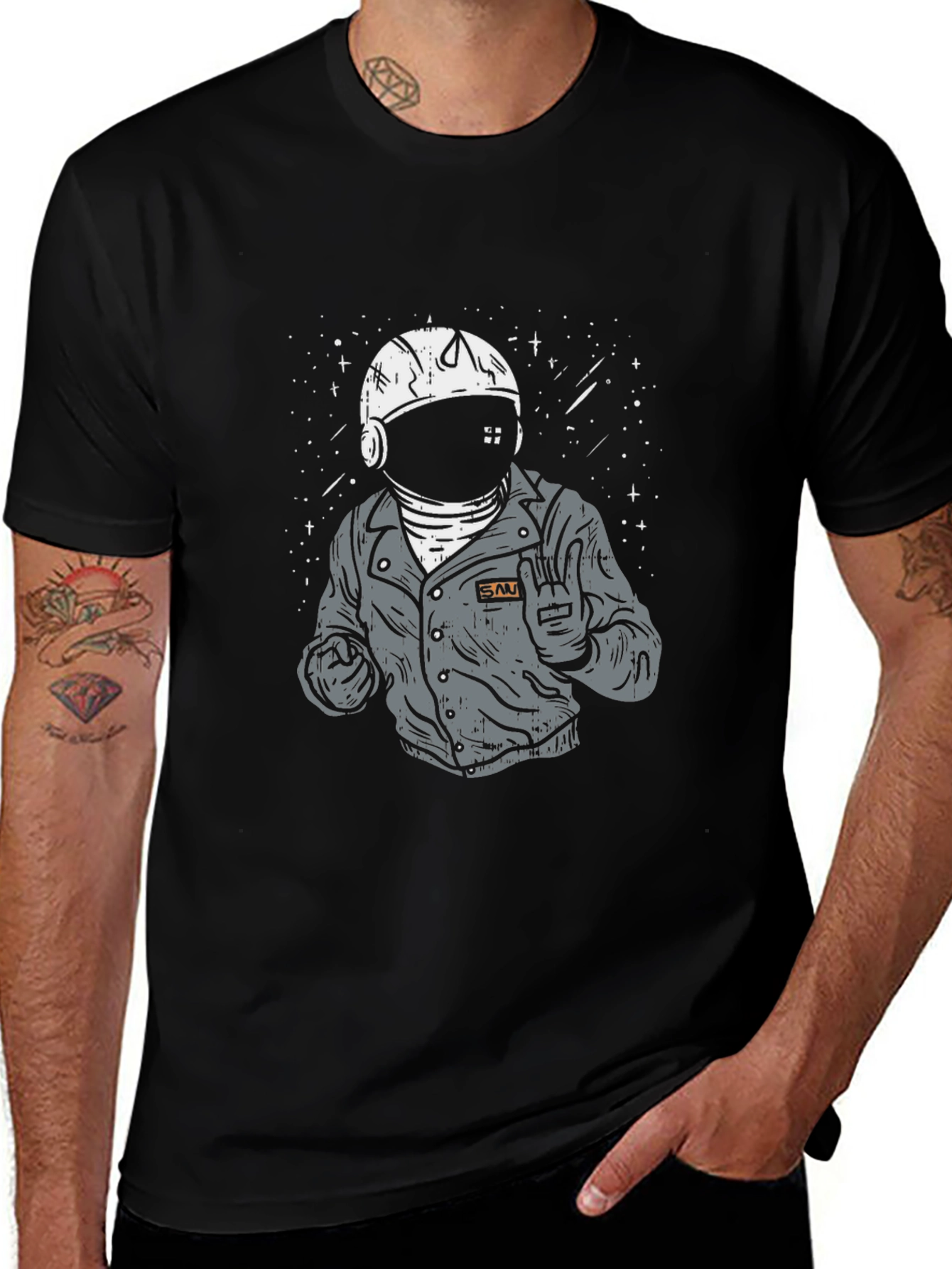 Variant 3 of Astronaut Graphic Tee - Cool Space Design