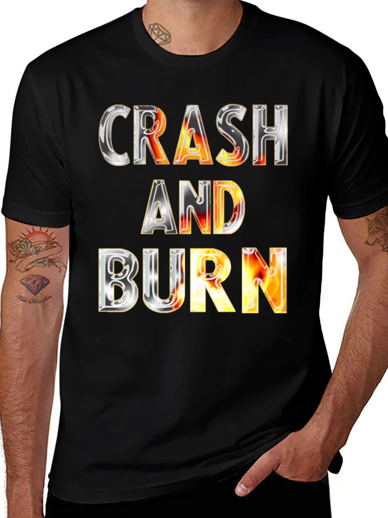 Variant 30 of Crash and Burn Graphic Tee - Bold Statement T-Shirt
