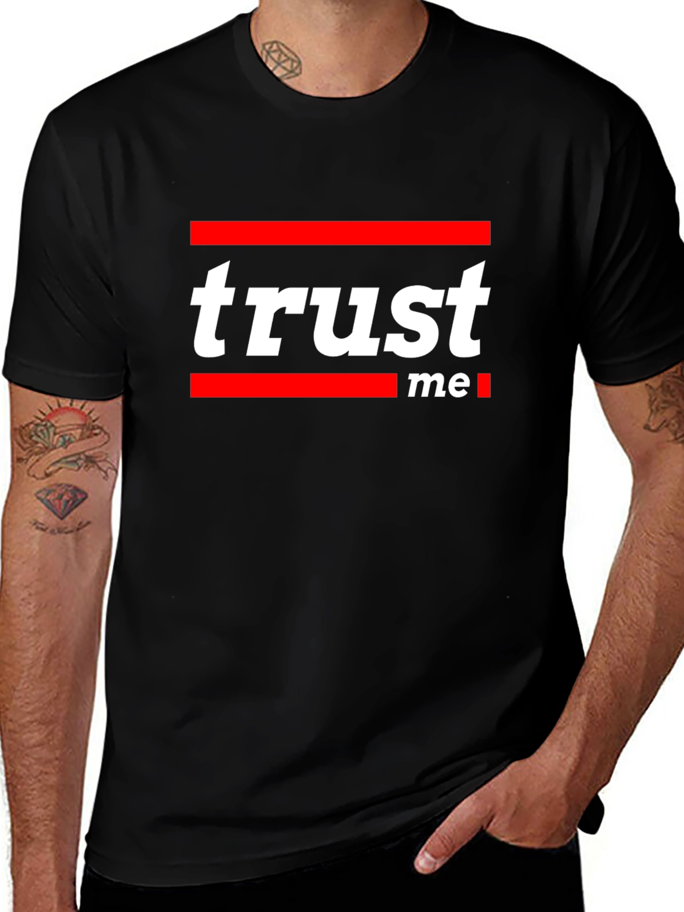 Variant 18 of Trust Me Graphic Tee - Stylish Black Cotton T-Shirt
