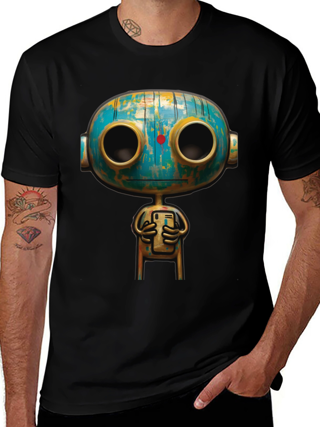 Variant 23 of Robot Graphic T-Shirt - Unique Design