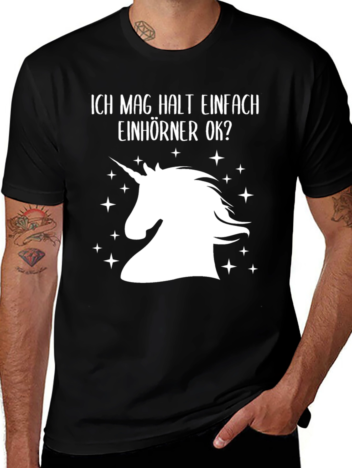 Black Unicorn Lover Black T-Shirt main image