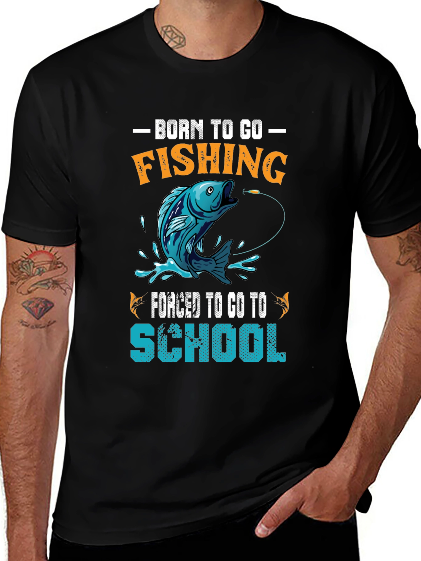 Variant 23 of Born To Fish T-Shirt
