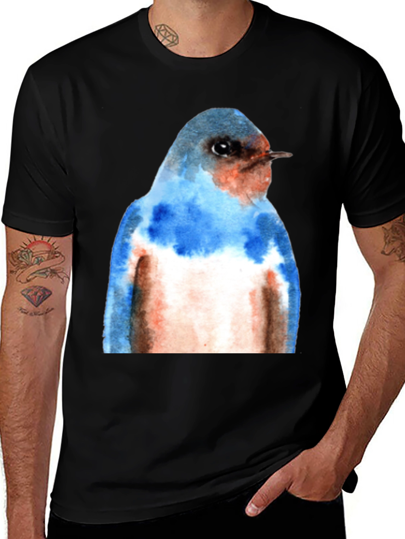 Variant 20 of Bluebird Watercolor Graphic Tee