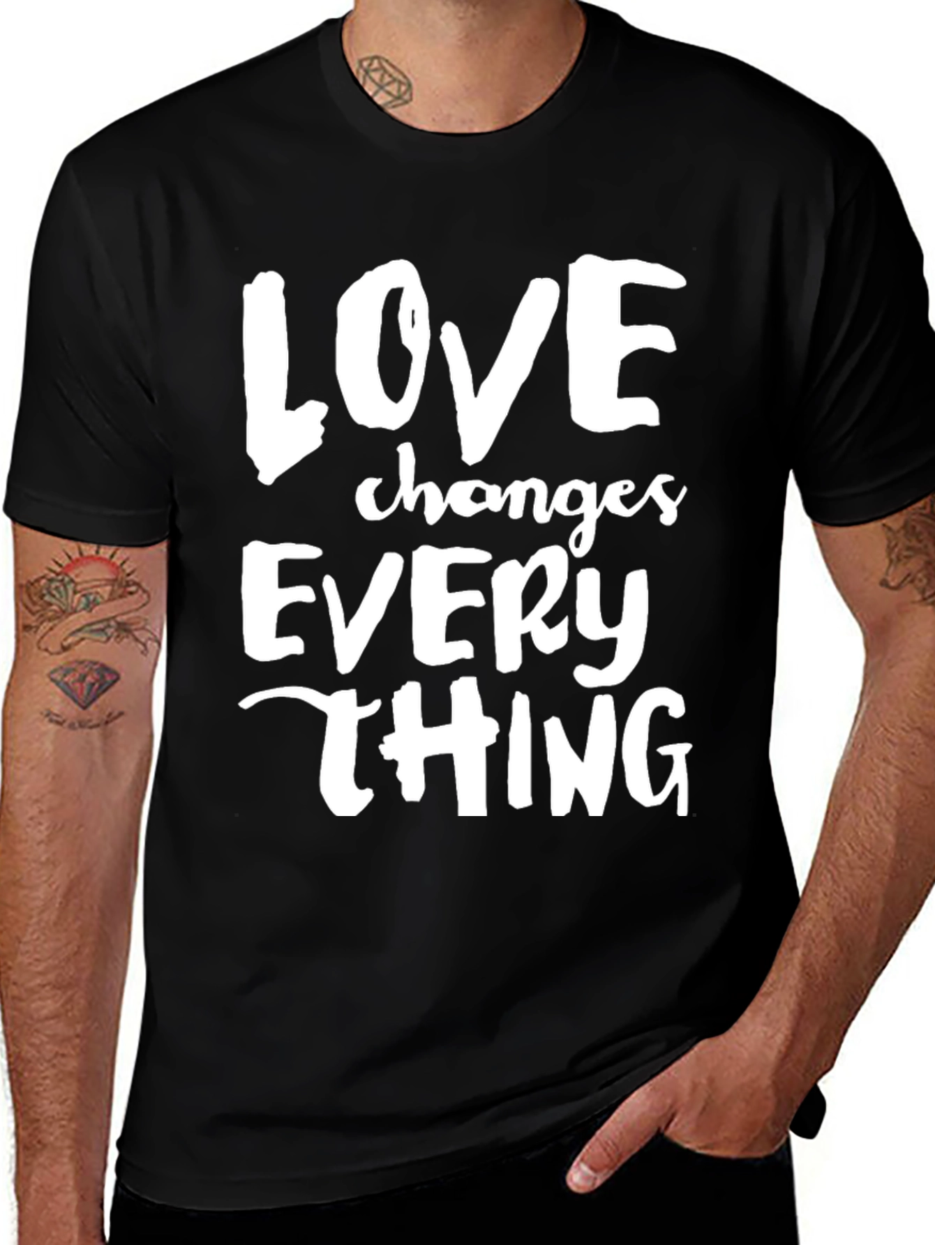 Variant 27 of Love Changes Everything Graphic Tee - Black