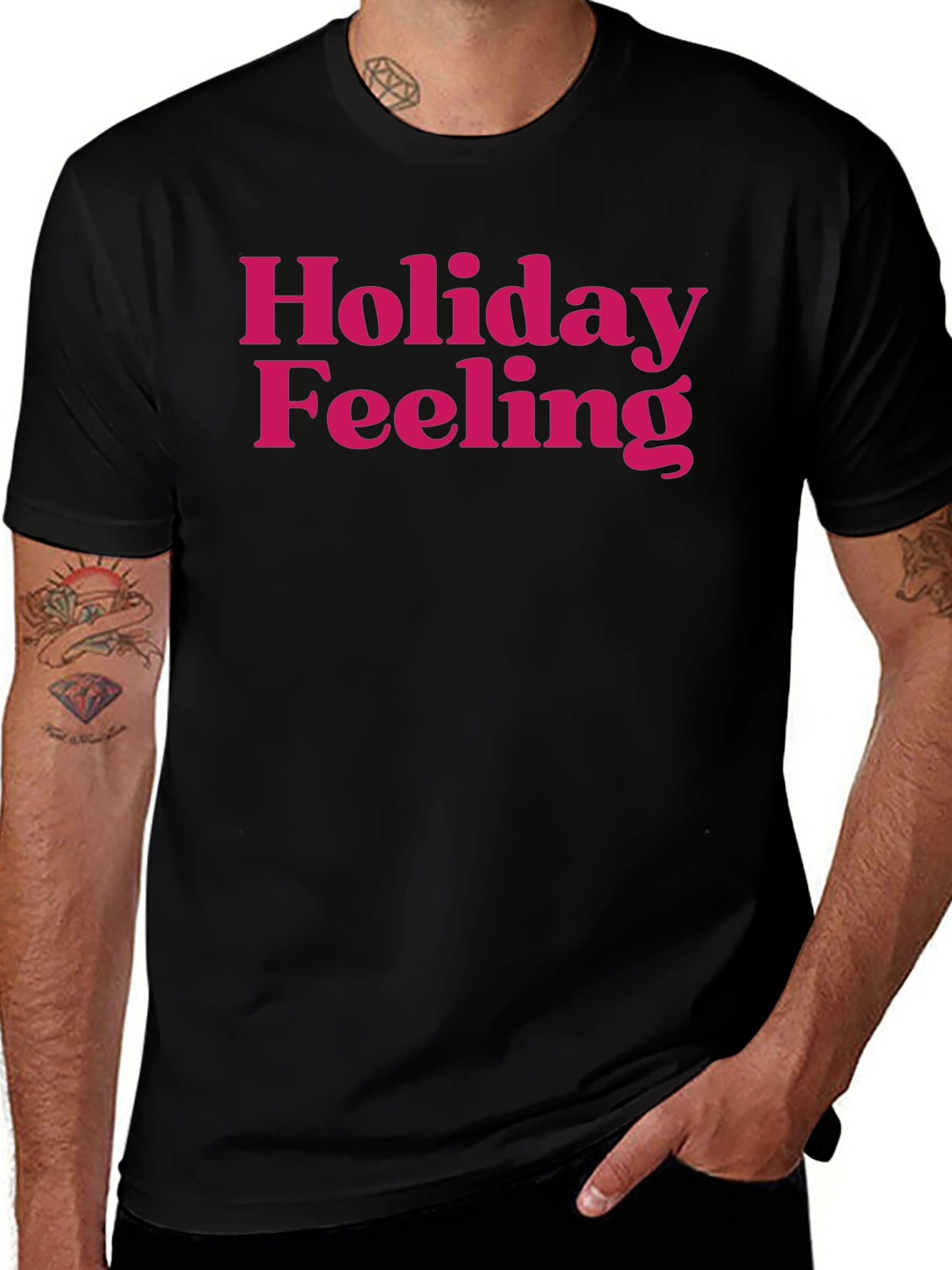 Variant 27 of Holiday Feeling Graphic Tee - Casual Style