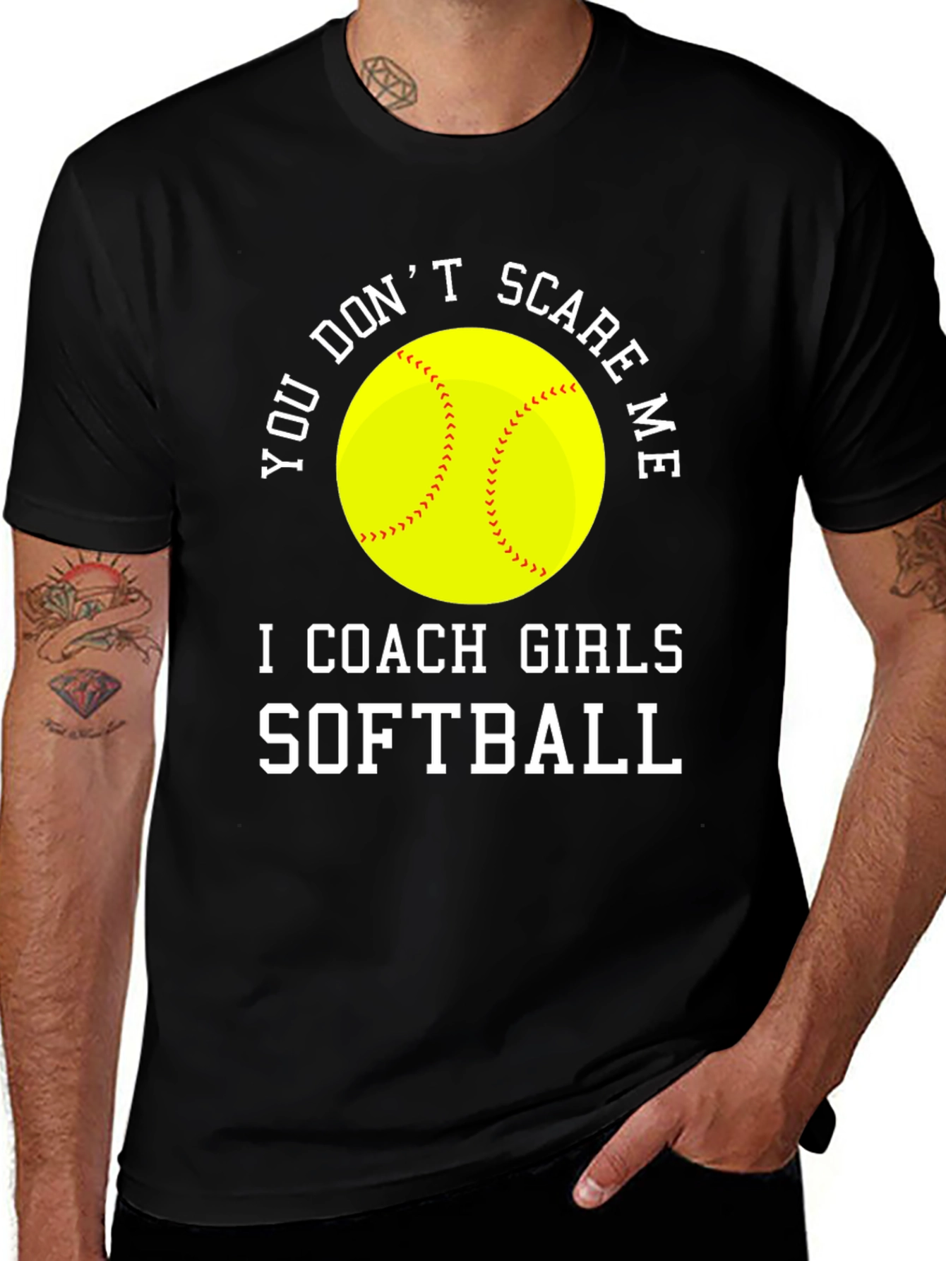 Variant 20 of Girls Softball Coach T-Shirt - Funny Design