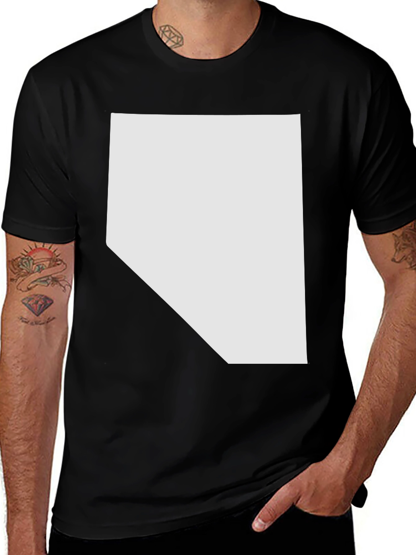Variant 6 of Nevada State Outline Graphic T-Shirt - Classic Crew Neck