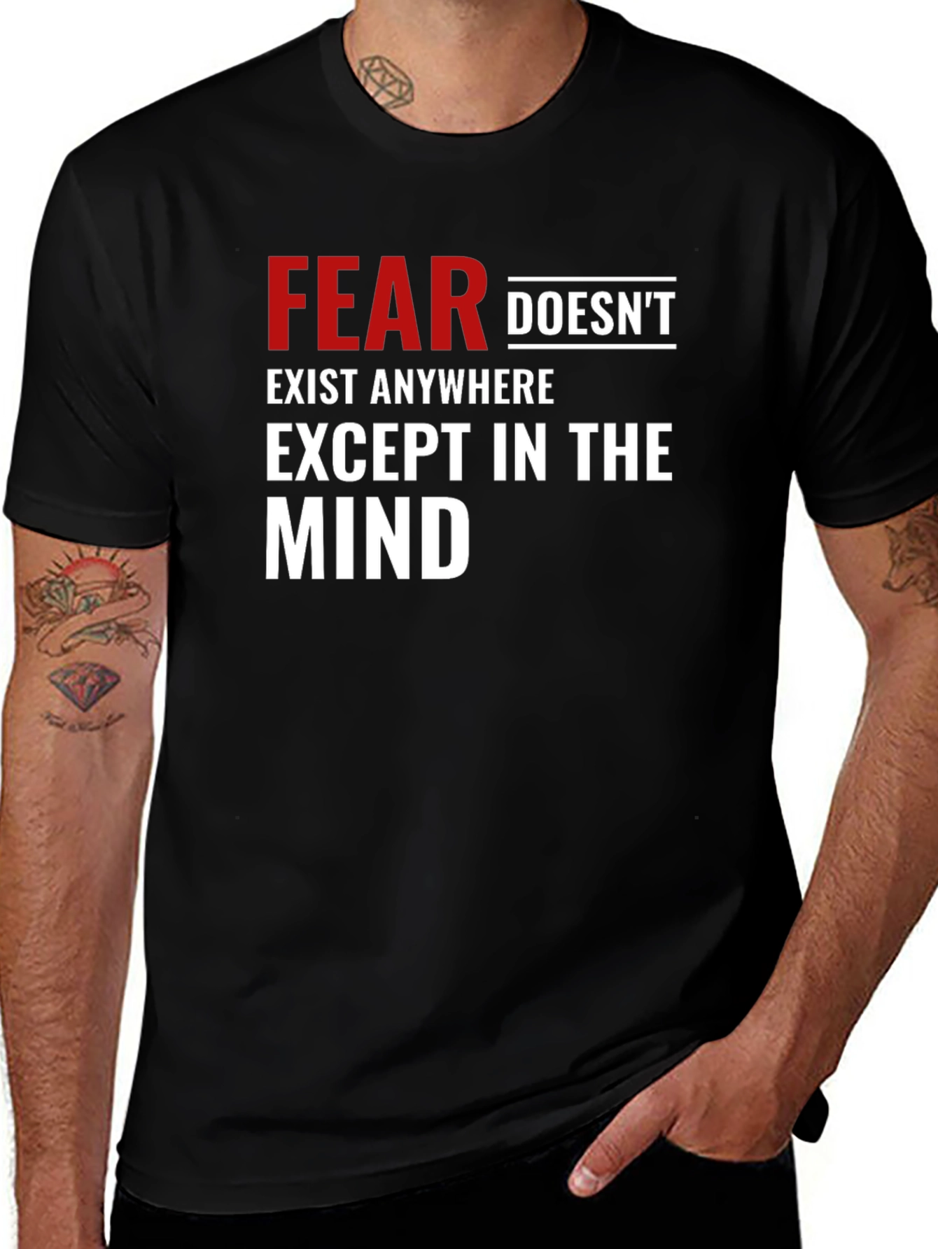 Variant 4 of Fear Doesn't Exist Mind T-Shirt - Motivational Tee