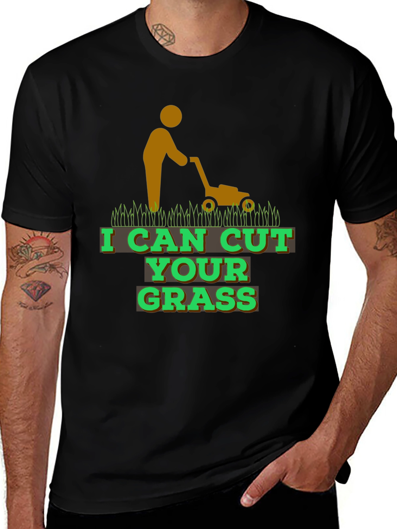 Variant 13 of I Can Cut Your Grass Funny Graphic T-Shirt