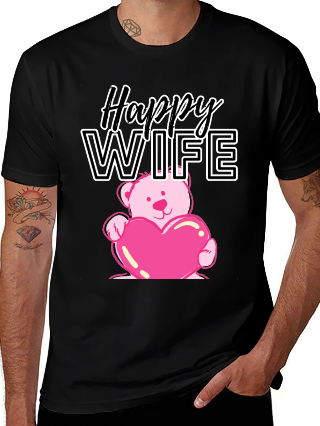 Variant 19 of Happy Wife Teddy Bear Heart T-Shirt