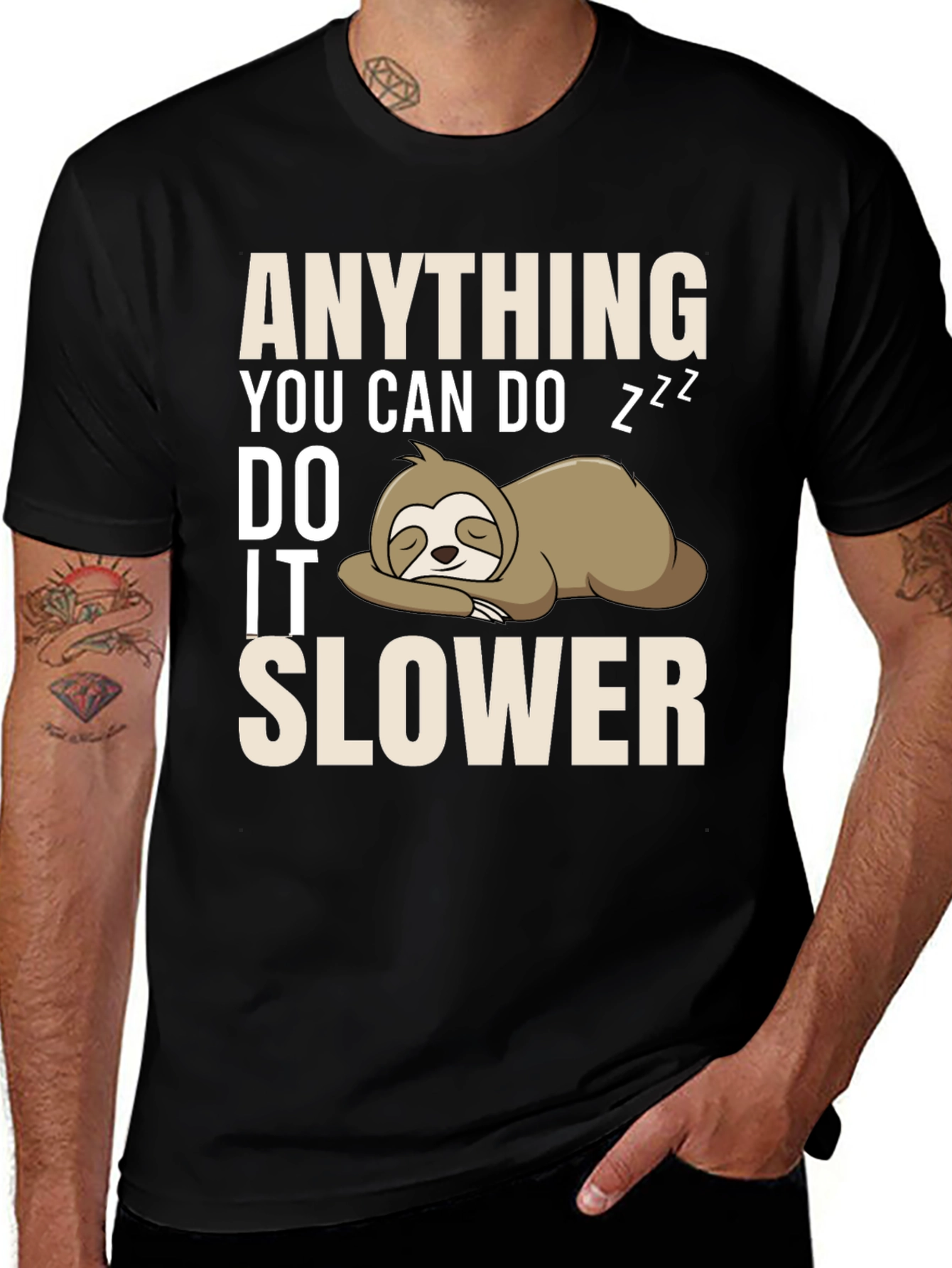 Variant 21 of Anything You Can Do I Can Do It Slower Sloth T-Shirt