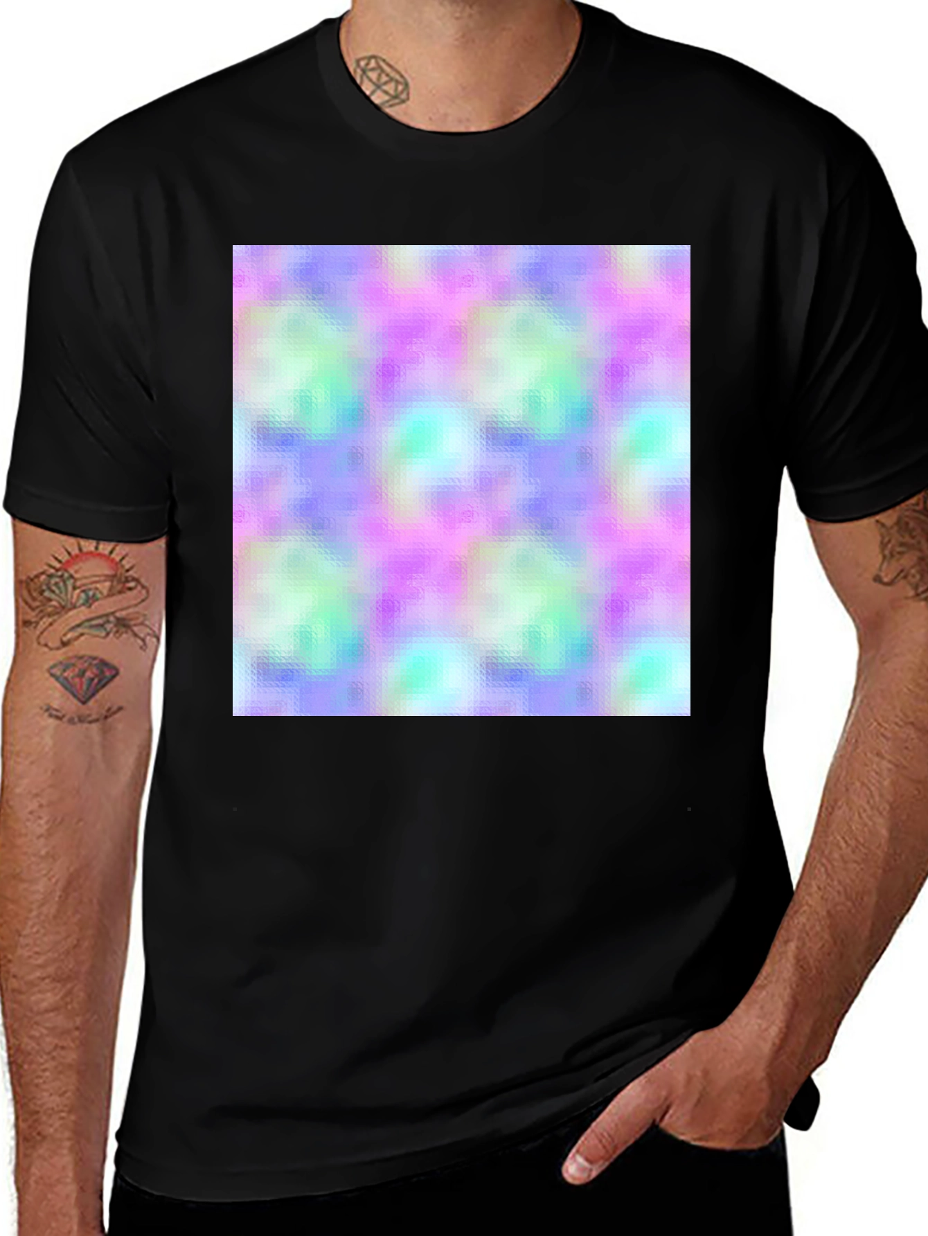 Variant 15 of Abstract Pattern Black T-Shirt