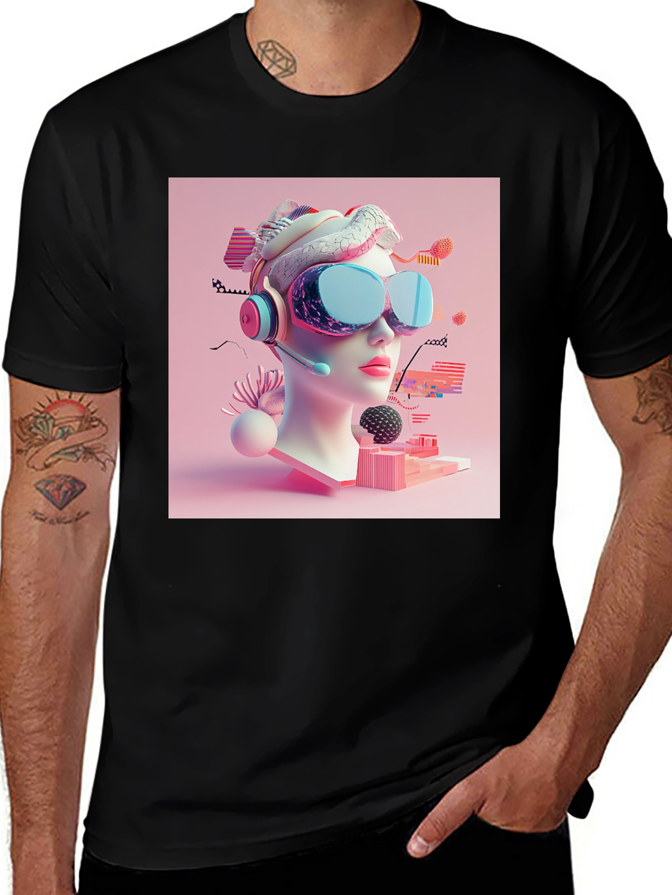 Variant 8 of VR Headset Graphic Tee - Unisex Black T-Shirt