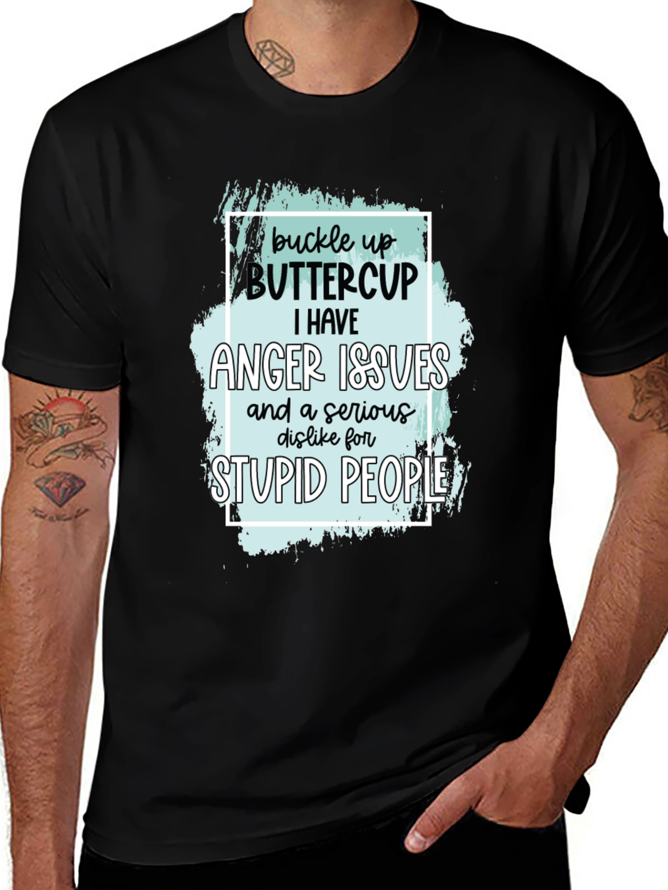 Variant 4 of Buckle Up Buttercup Anger Issues T-Shirt