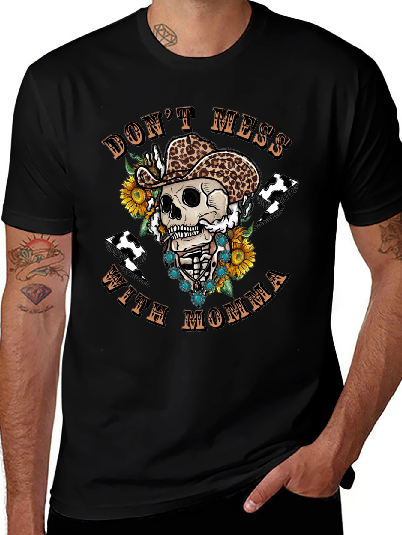 Variant 7 of Don't Mess with Momma Skeleton Graphic Tee