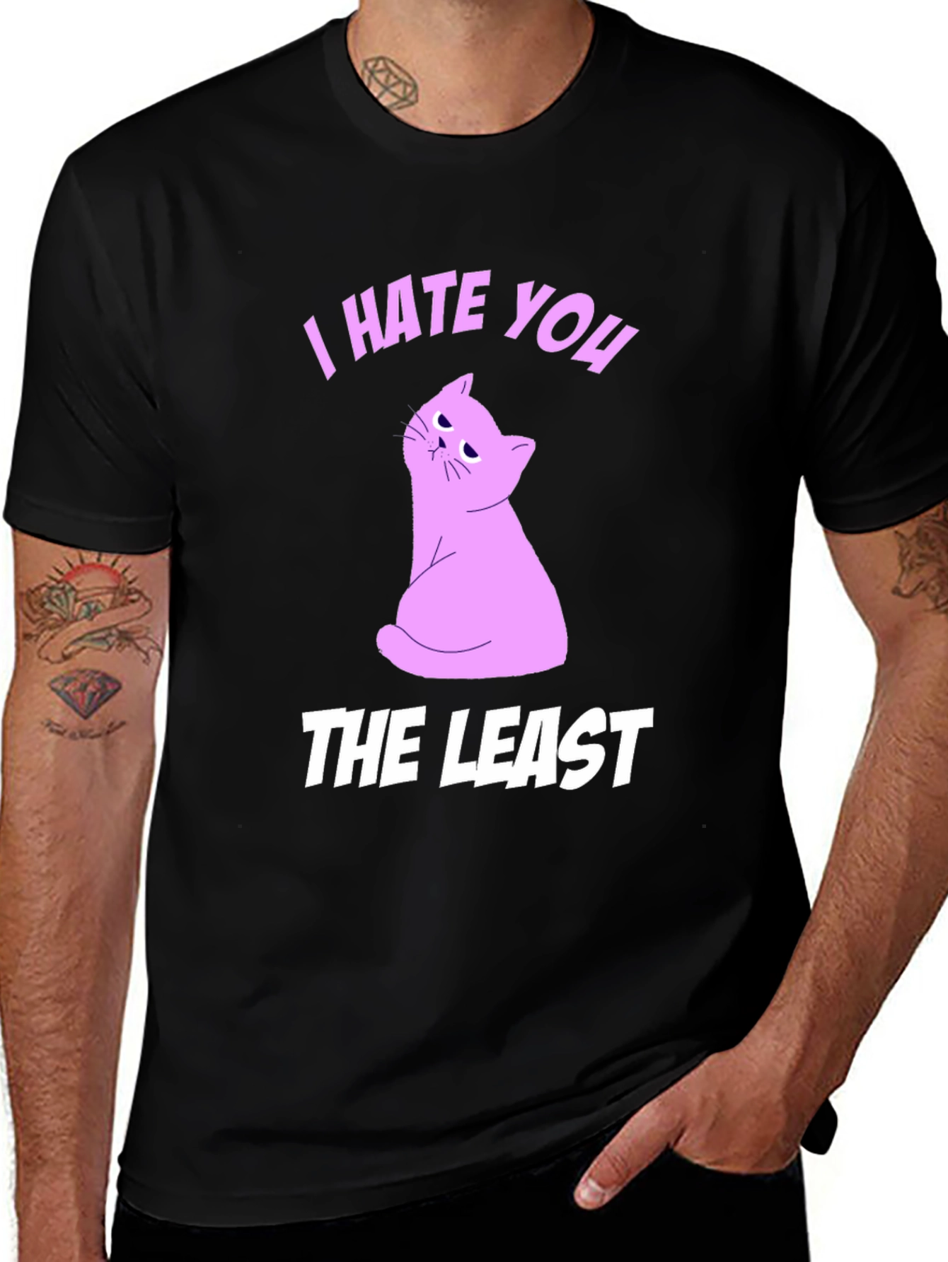 Variant 16 of I Hate You The Least Cat T-Shirt