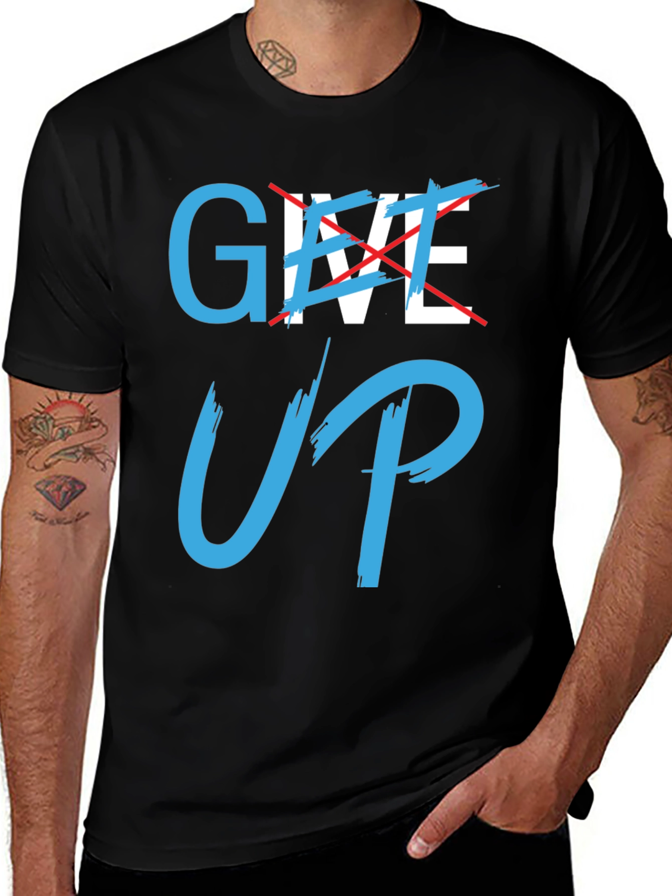 Variant 22 of Never Give Up Motivational T-Shirt