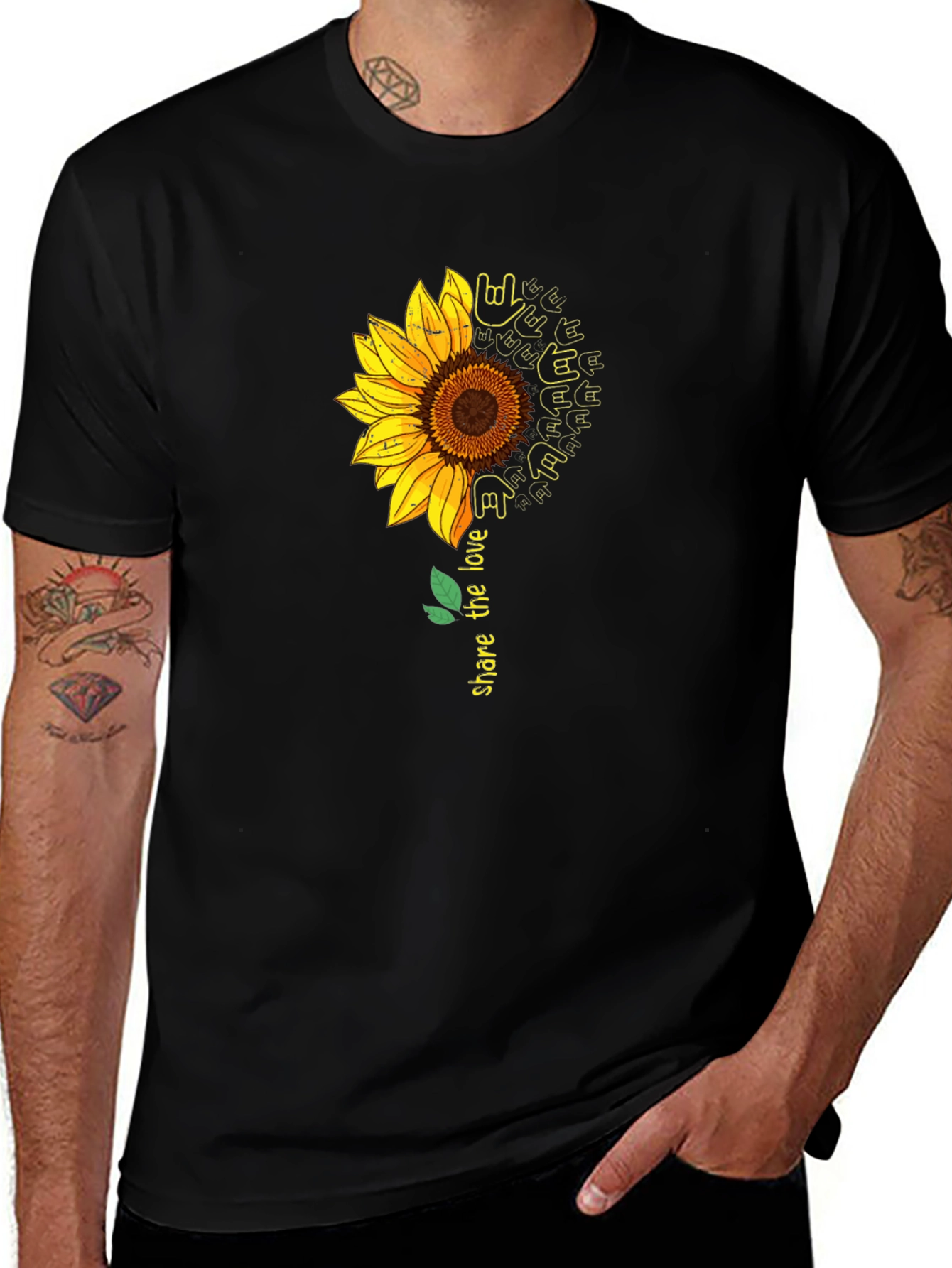 Variant 19 of Share the Love Sunflower Graphic Tee