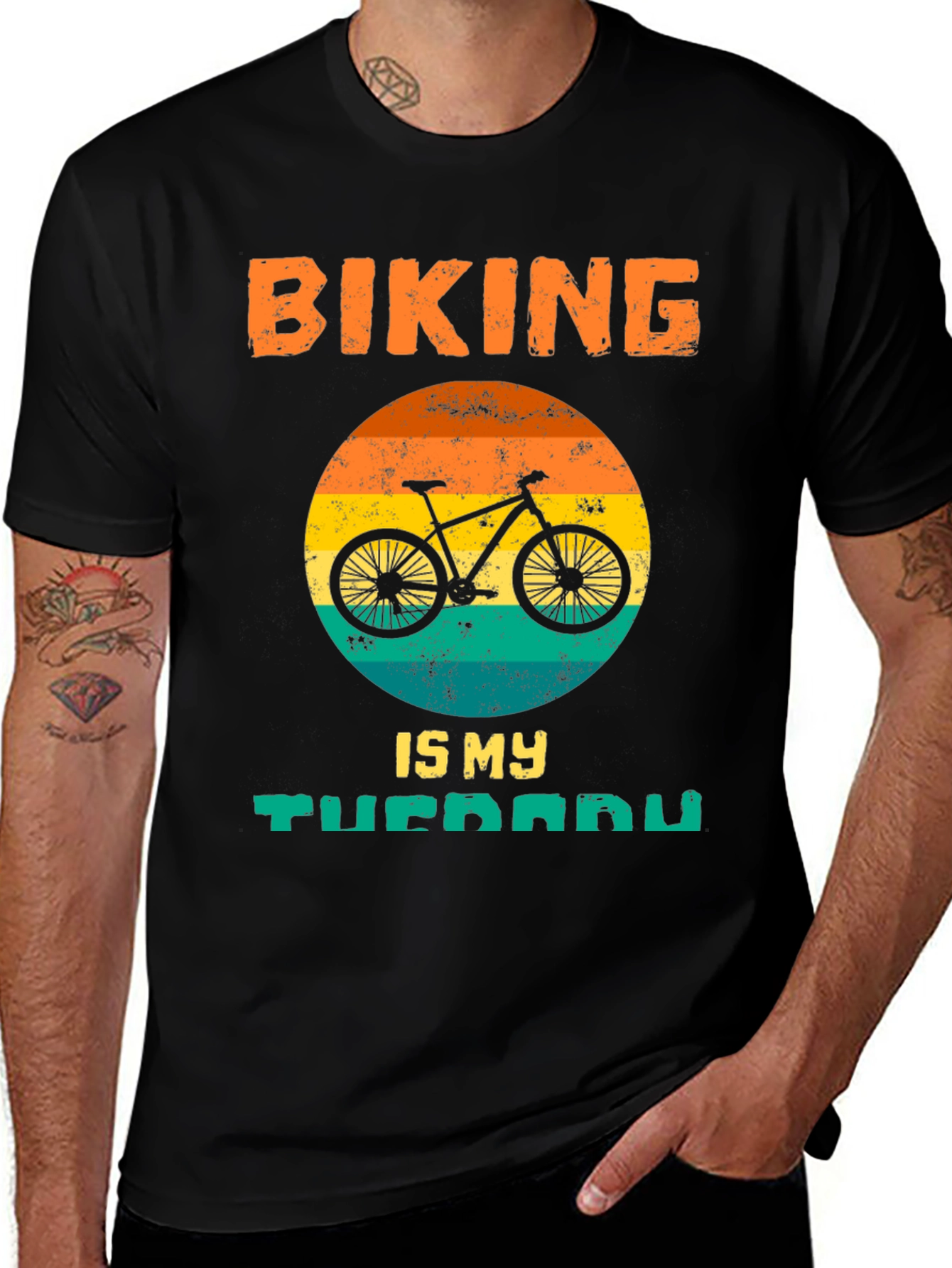 Variant 8 of Biking Is My Therapy Graphic Tee