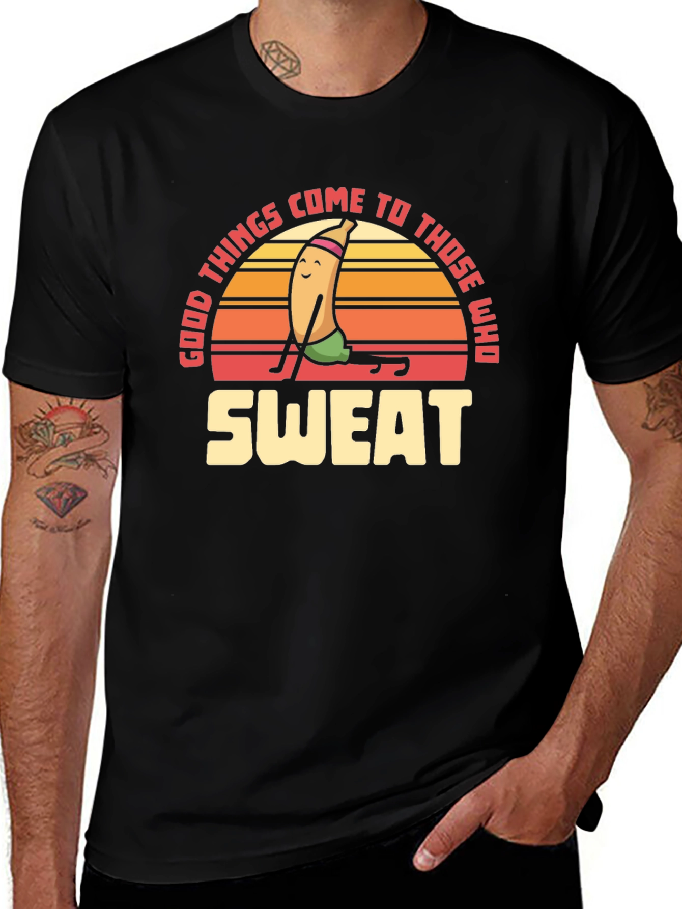 Variant 3 of Funny Workout T-Shirt: Good Things Come to Those Who Sweat